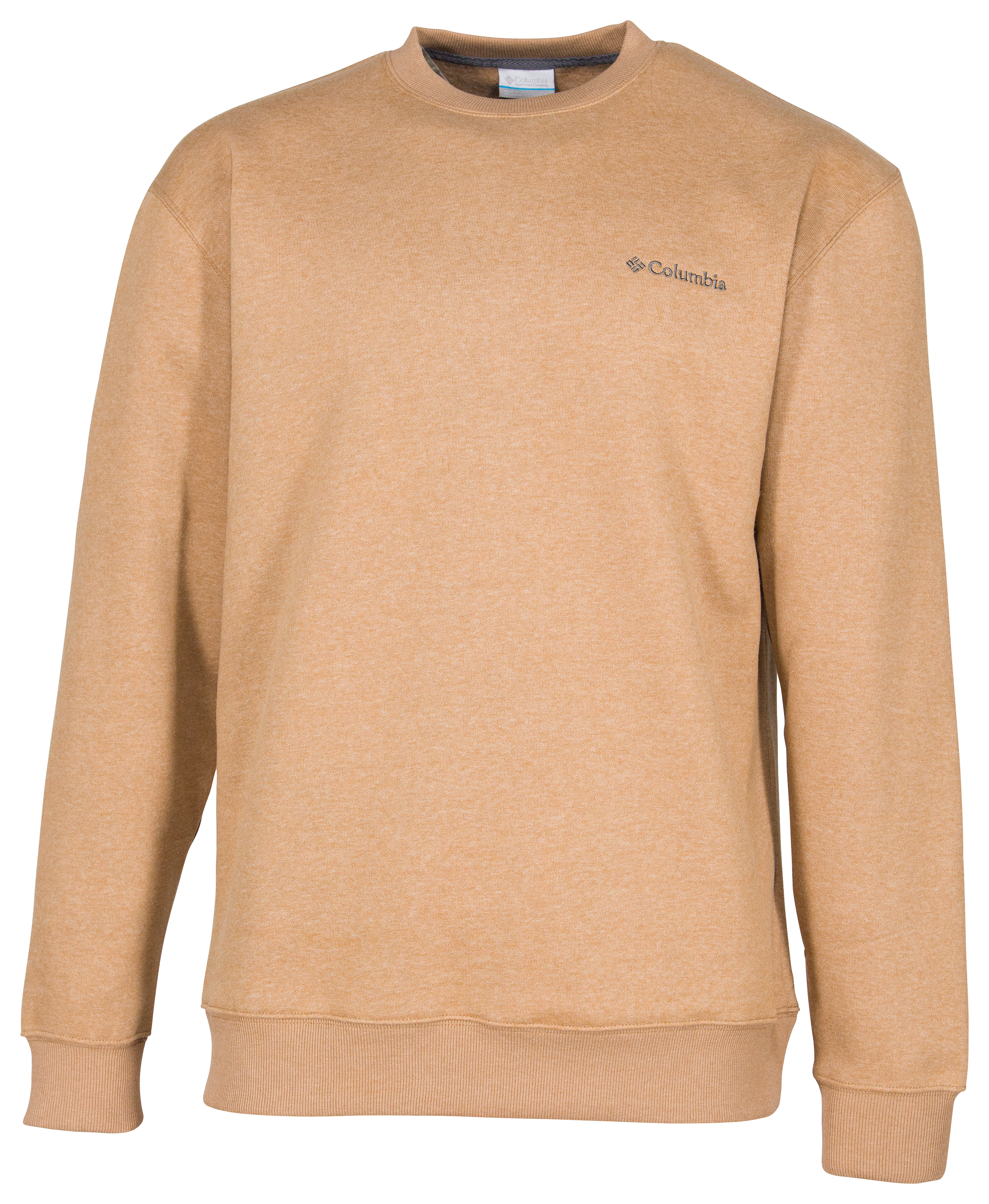 Image of Columbia Hart Mountain II Crew Fleece Long-Sleeve Sweatshirt for Men - Delta Heather - XL