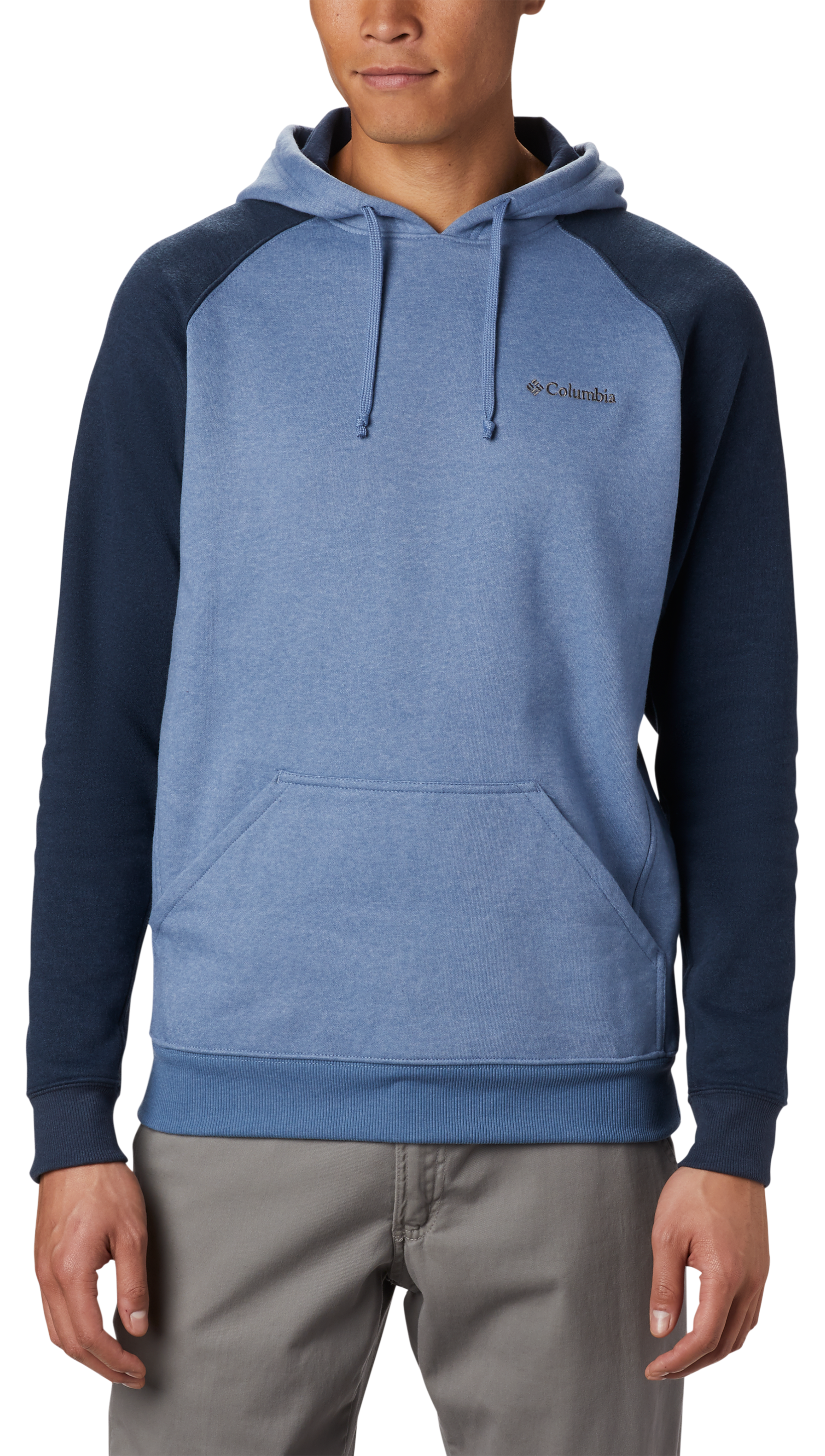 Image of Columbia Hart Mountain II Long-Sleeve Hoodie for Men - Blue Stone - L