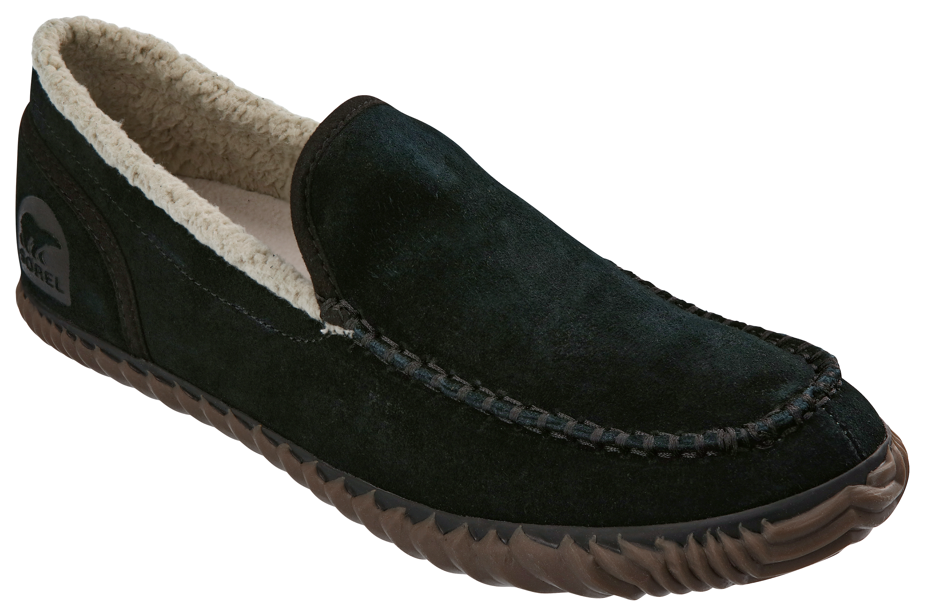 Image of Sorel Dude Moc Slippers for Men - Black - 13M