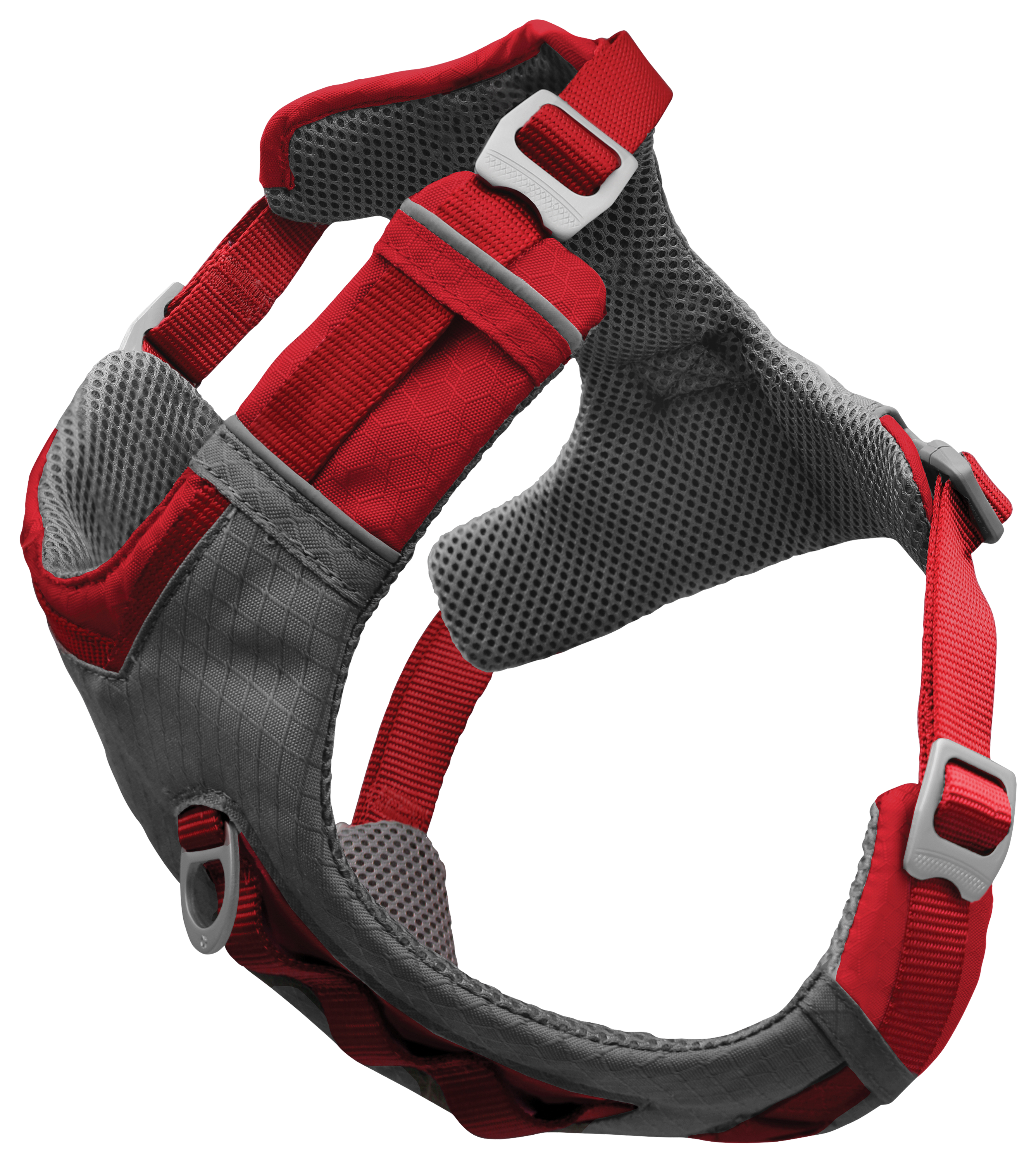 Kurgo Journey Air Dog Harness - Barn Red/Gargoyle Grey - Small - Kurgo