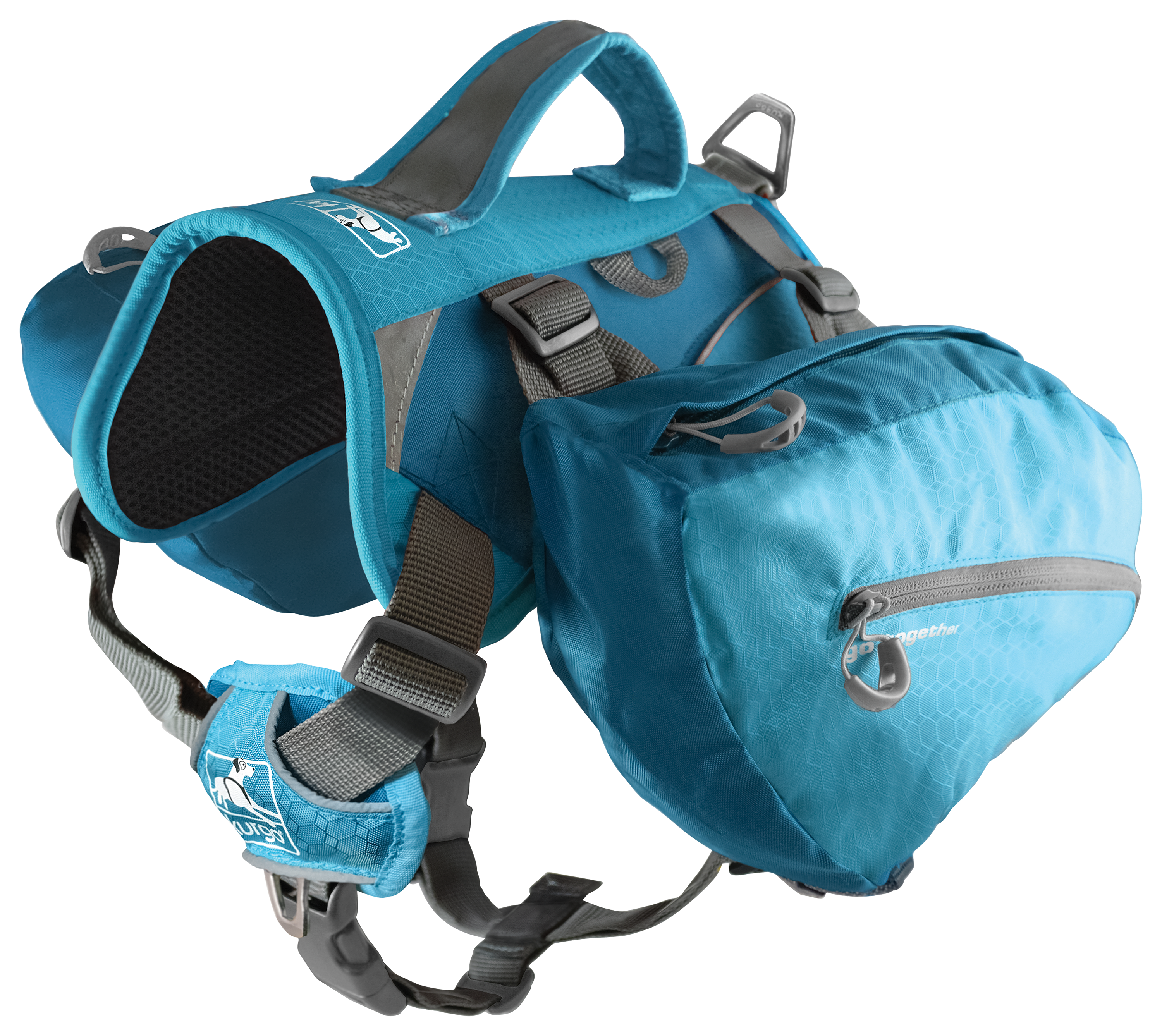 Kurgo Baxter Dog Backpack - 50-110 lb. Dogs -Coastal Blue - Kurgo