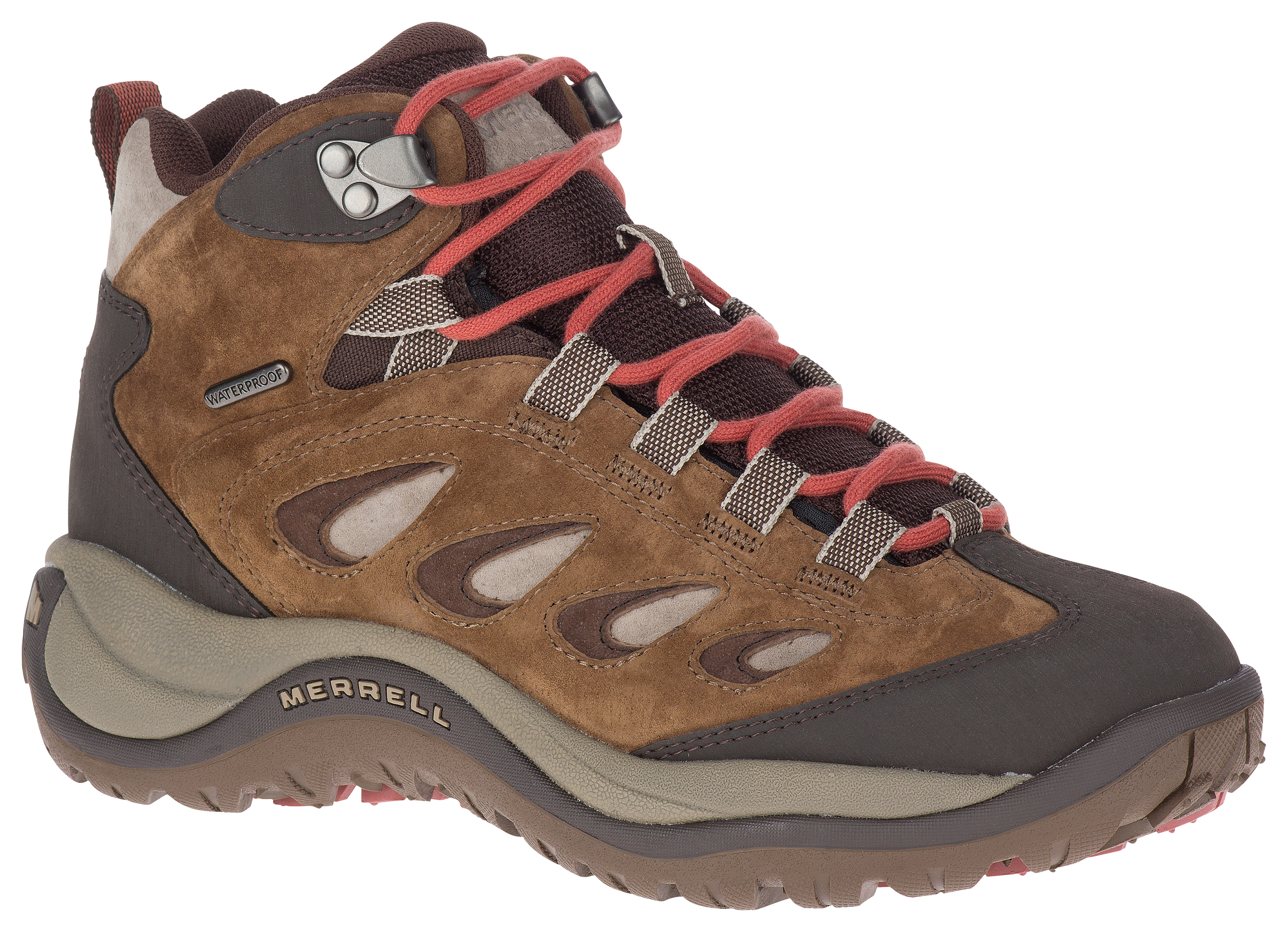 Image of Merrell Reflex 4 Mid Waterproof Hiking Boots for Ladies - Earth - 6M