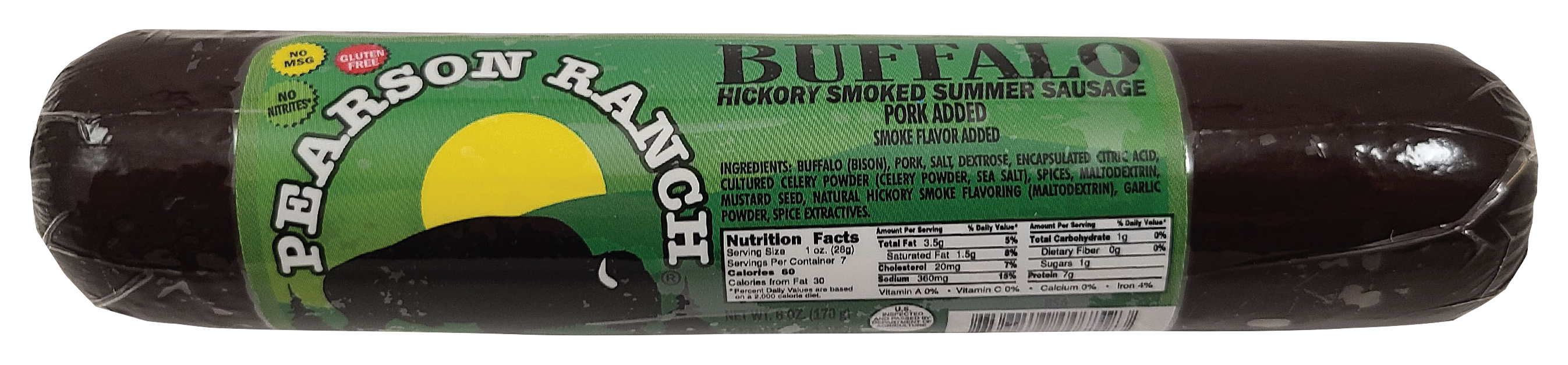 Pearson Ranch Hickory Smoked Buffalo Summer Sausage
