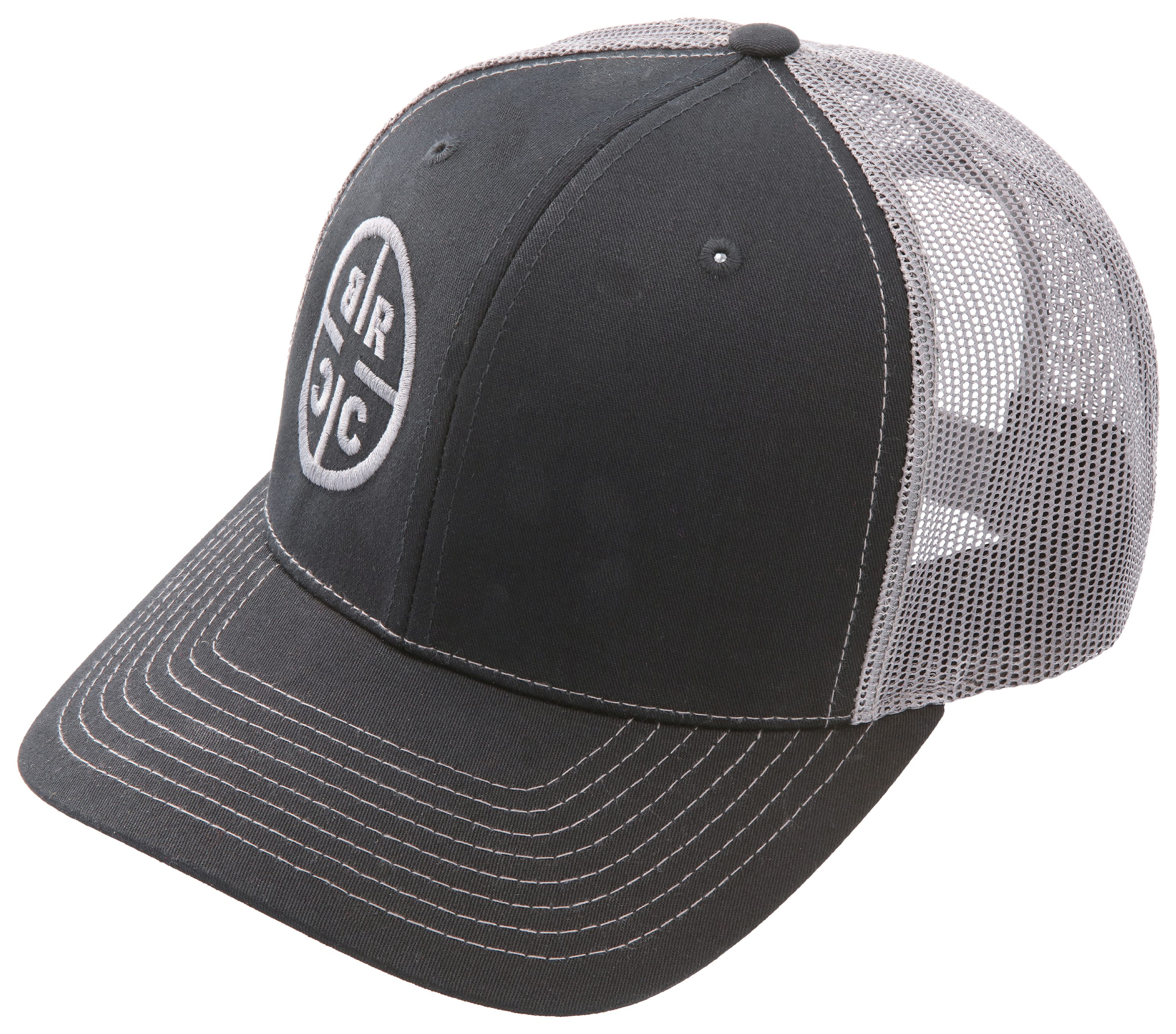 Black Rifle Coffee Company Low-Profile Circle Logo Trucker Cap - Black/Grey - Black Rifle Coffee Company