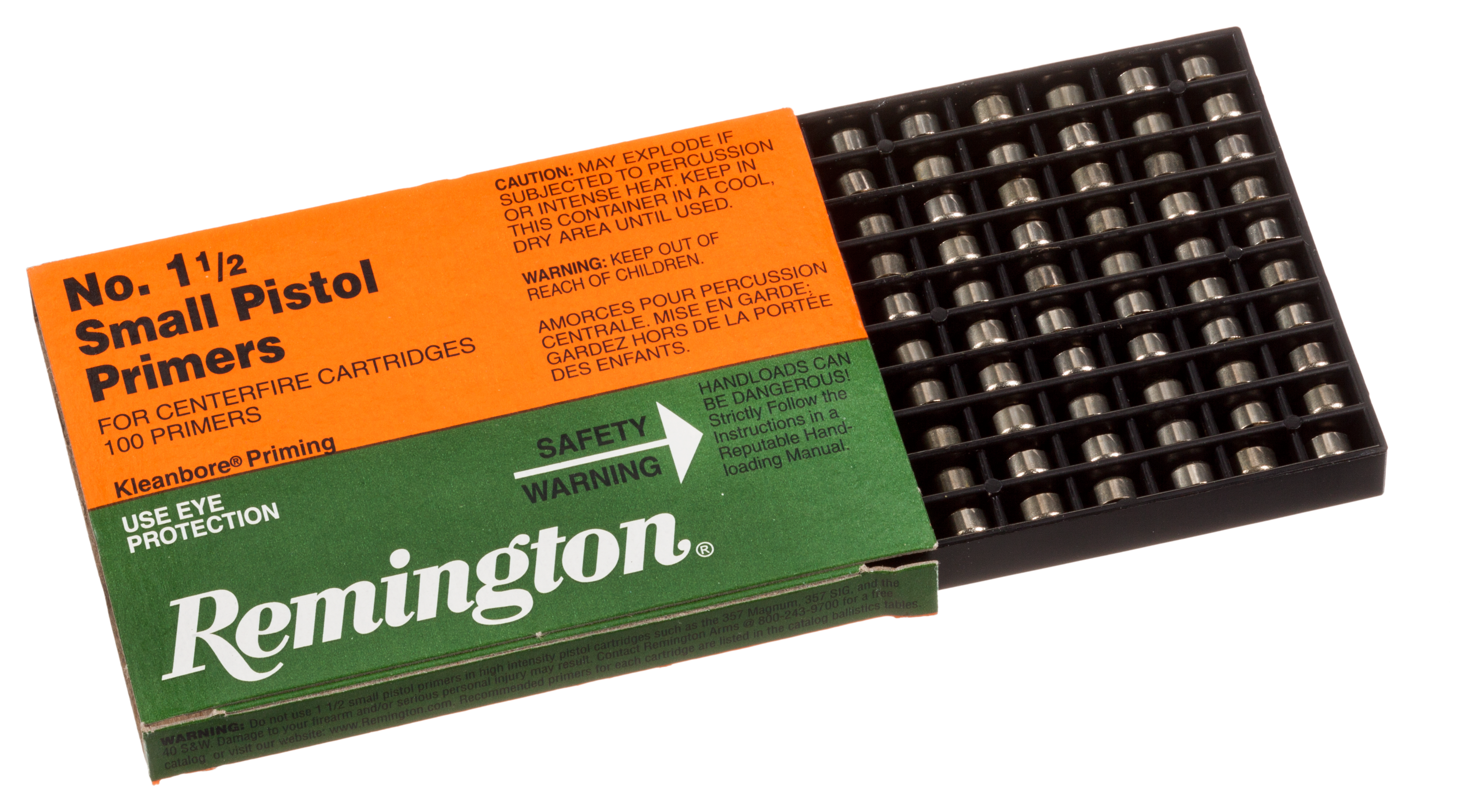 Remington Kleanbore Centerfire Small Pistol Primers - 1-1/2 - 100 - Remington