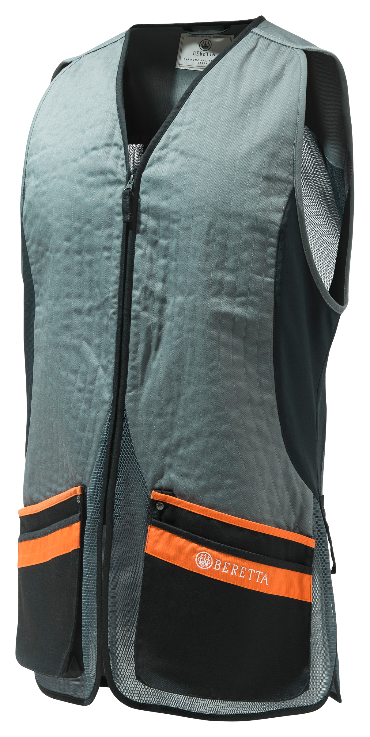 Beretta Silver Pigeon Evo Shooting Vest for Men - Grey/Orange - S - Beretta