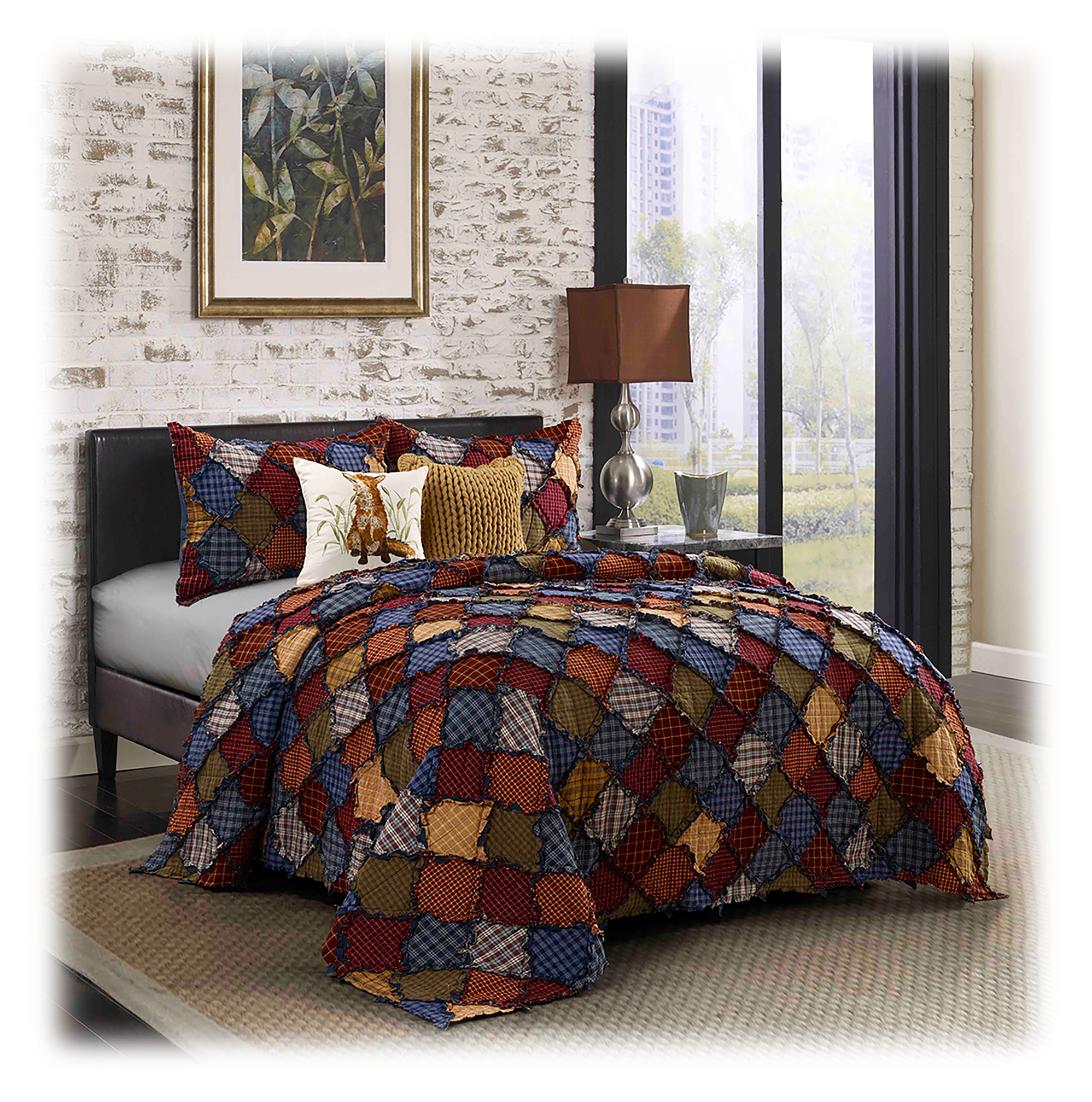 Donna Sharp Blue Ridge Pieced Bedding Collection Quilt Set - Queen