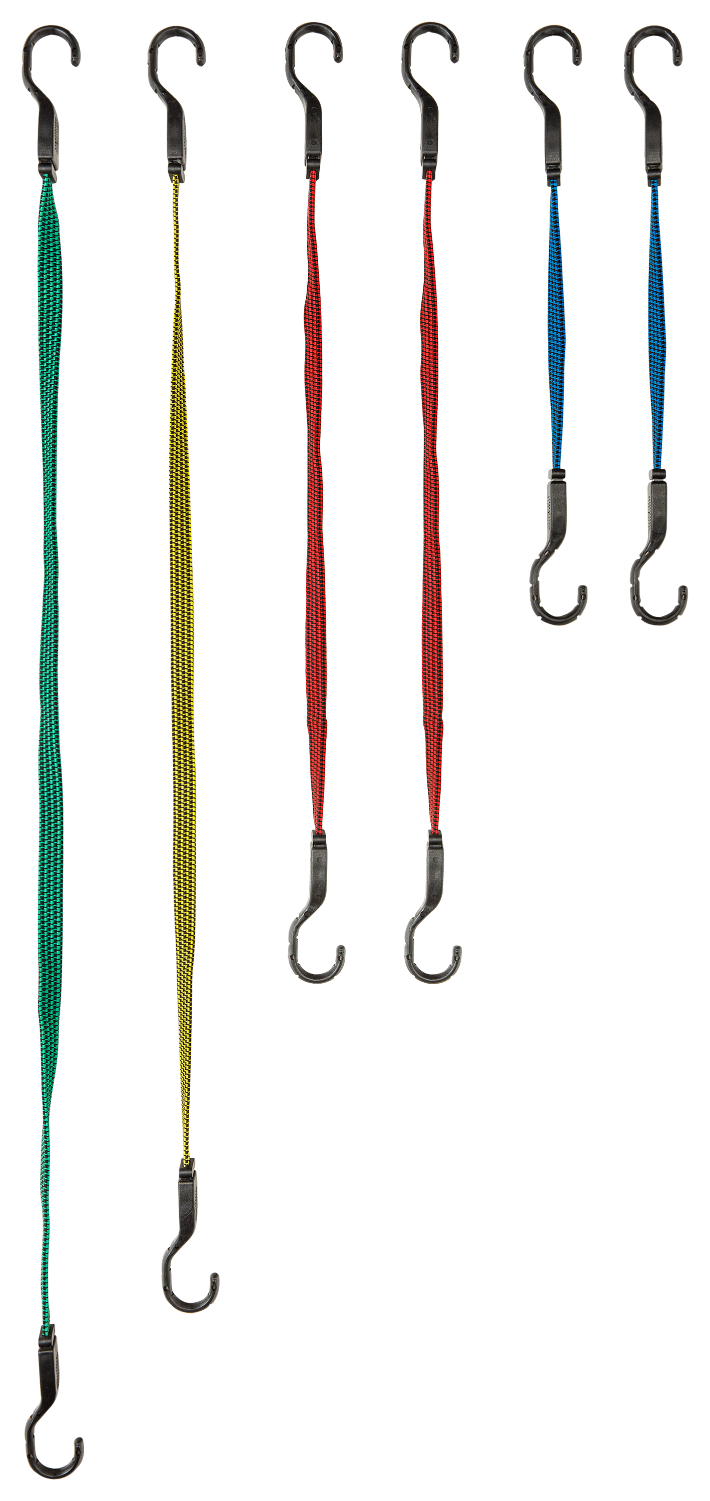 CargoLoc Flat Bungee Straps Assortment 6-Pack