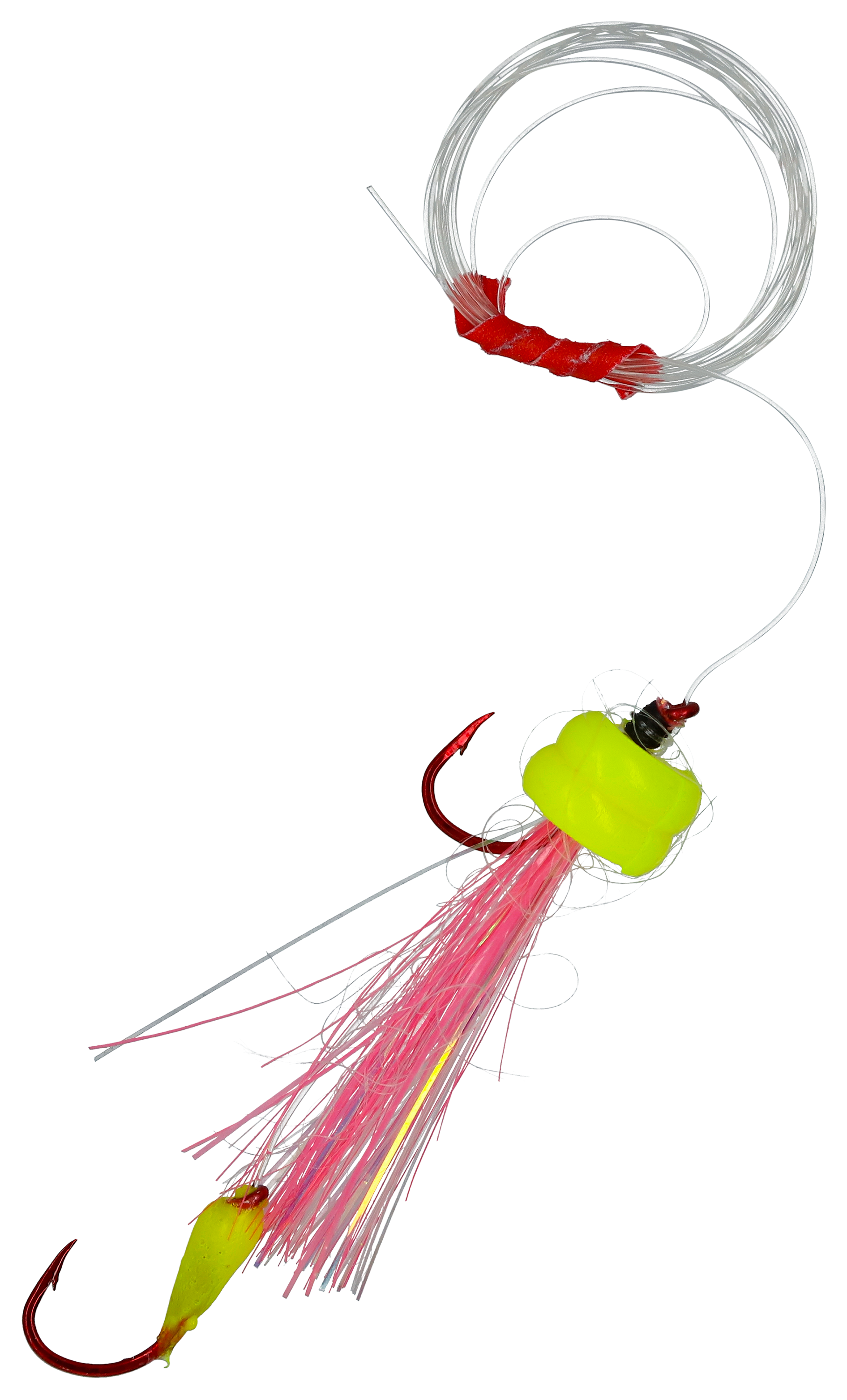 Image of Mack's Lure Koke-A-Nut Glo Series Rig - 36″ - Chartreuse/Hot Pink