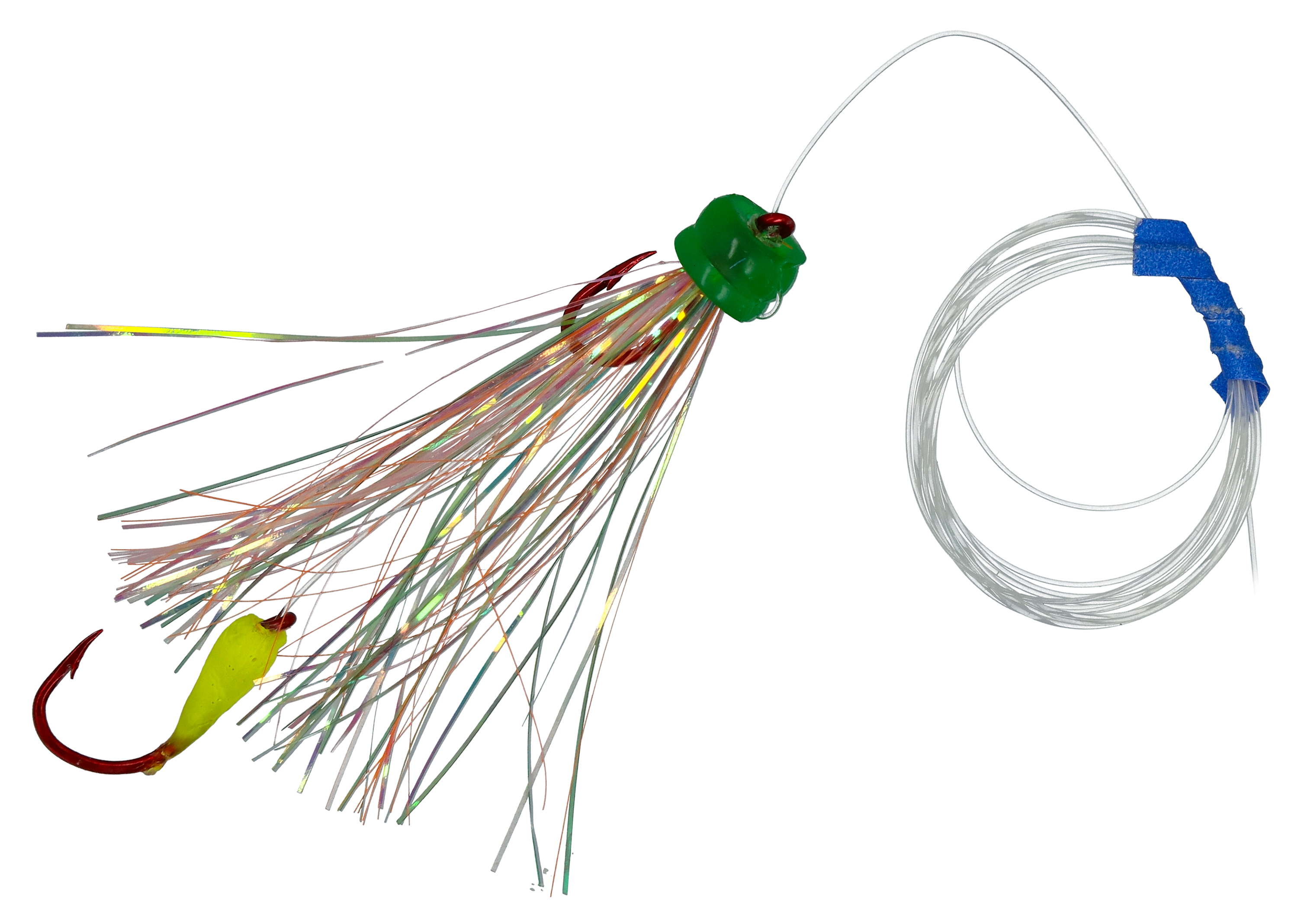 Image of Mack's Lure Koke-A-Nut Glo Series Rig - 36″ - Lime/Watermelon