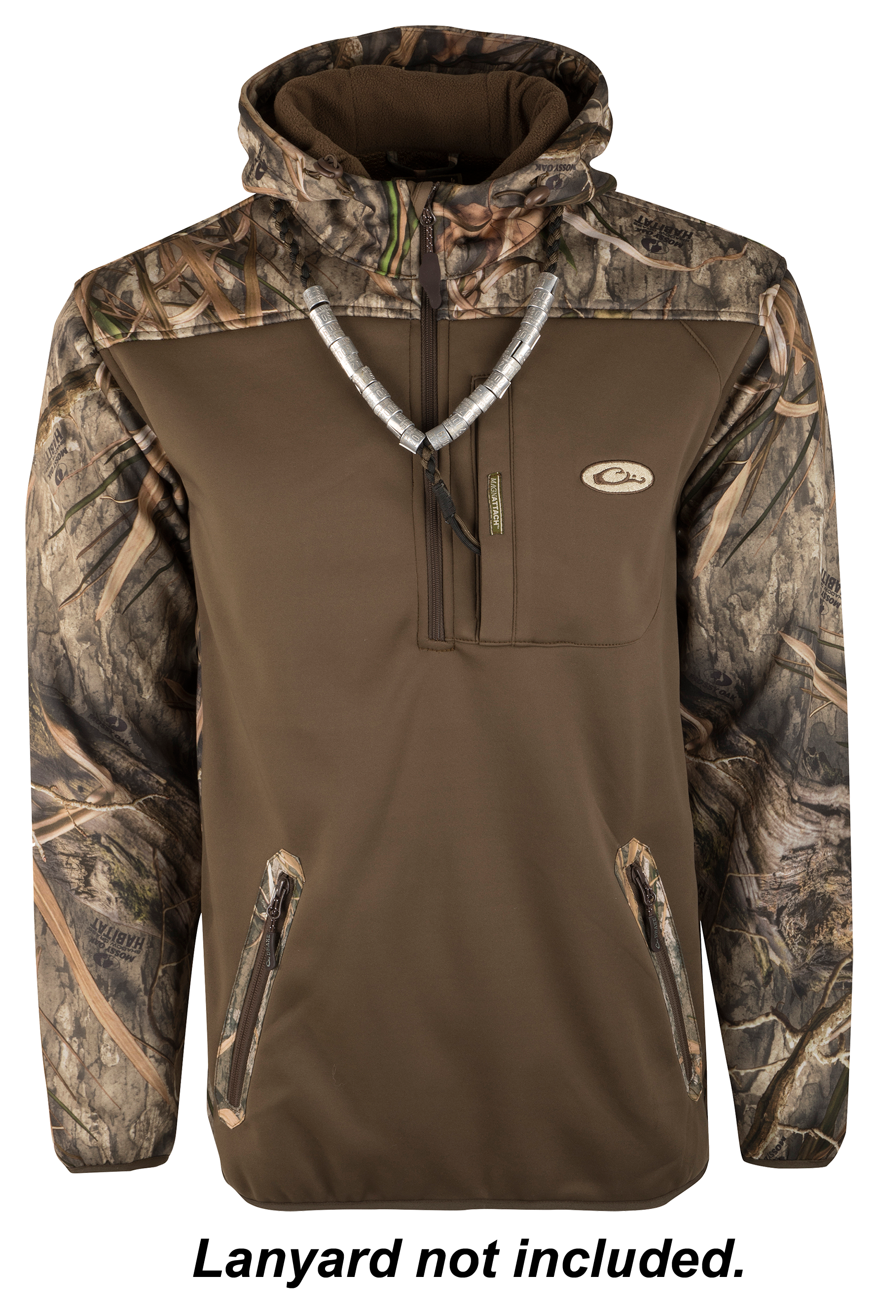 Drake Waterfowl Systems MST Endurance Soft Shell Hoodie for Men - Mossy Oak Shadow Grass Habitat - L