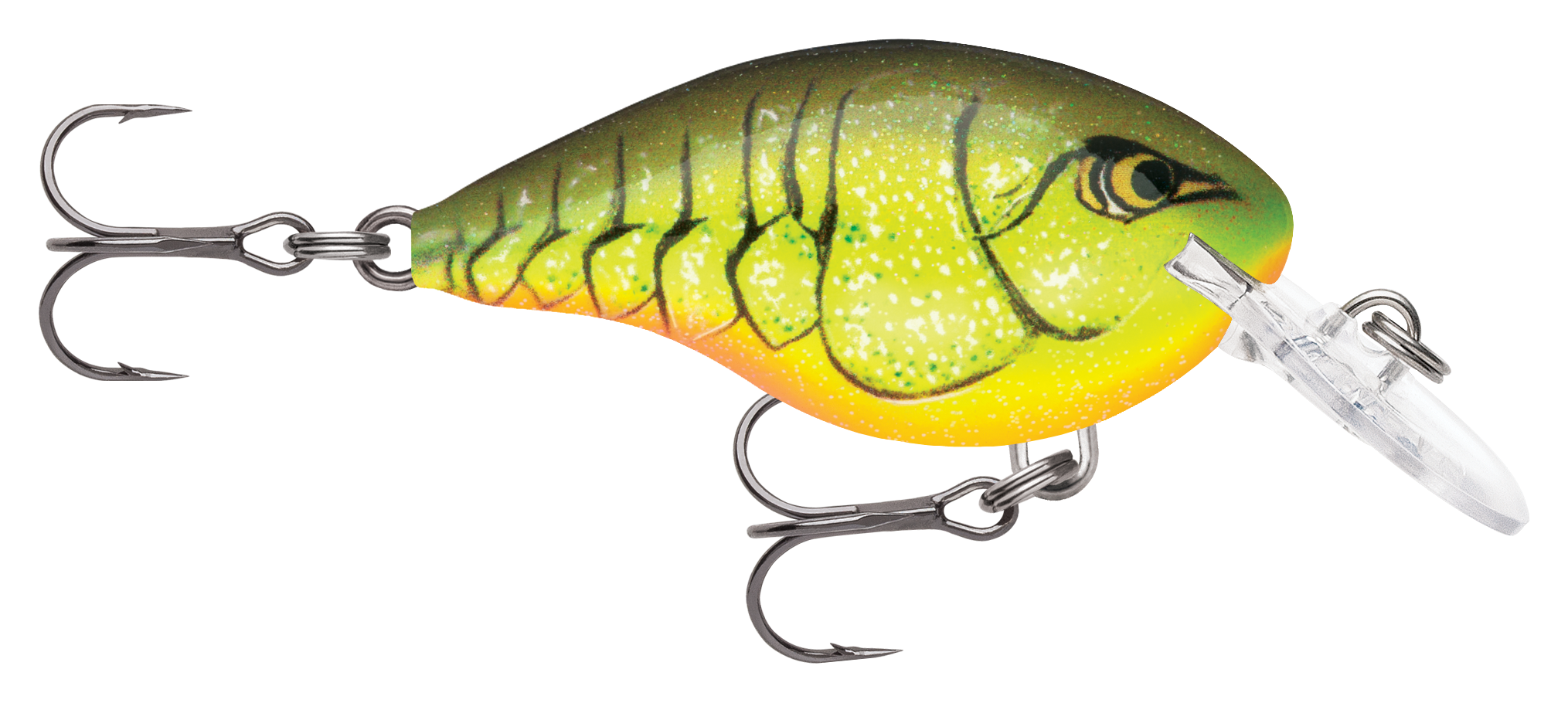 Image of Rapala DT Dives-To Series Crankbait - Chartreuse Rootbeer Crawdad - 2″ - 5/16 oz. - 4'