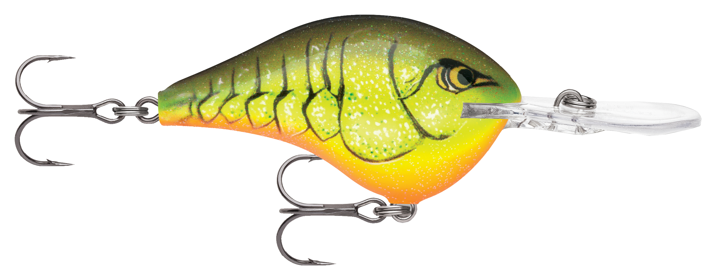 Image of Rapala DT Dives-To Series Crankbait - Chartreuse Rootbeer Crawdad - 2-1/4″ - 3/5 oz. - 10'