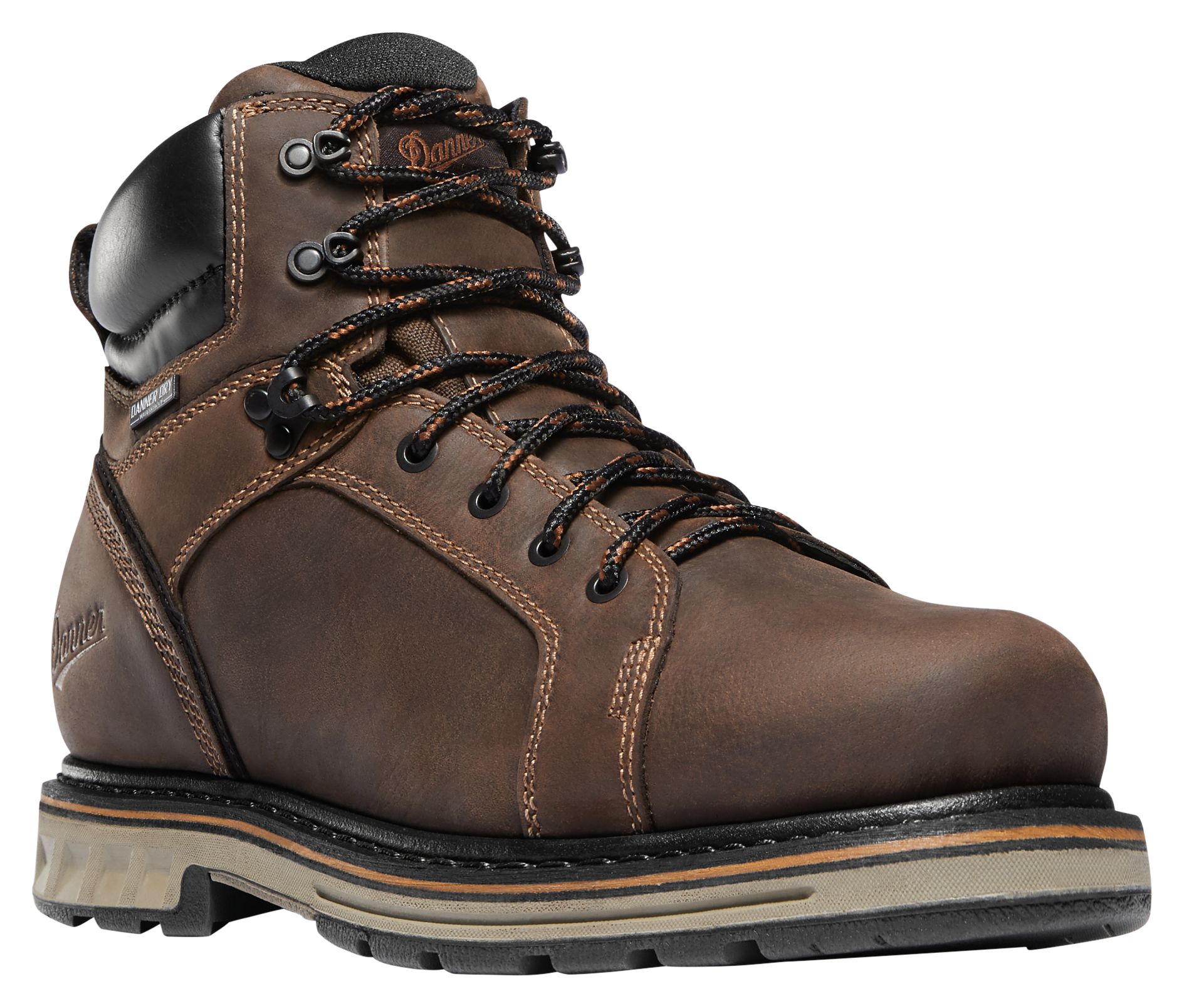 Image of Danner Steel Yard Waterproof 6″ Steel Toe Work Boots for Men - Brown - 15M