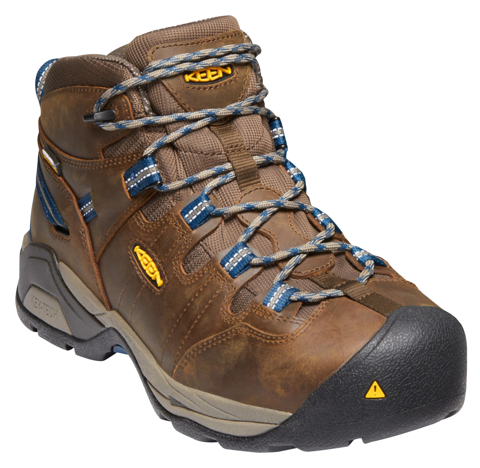 Image of KEEN Utility Detroit XT Mid Waterproof Steel Toe Work Boots for Men - Cascade Brown - 10M