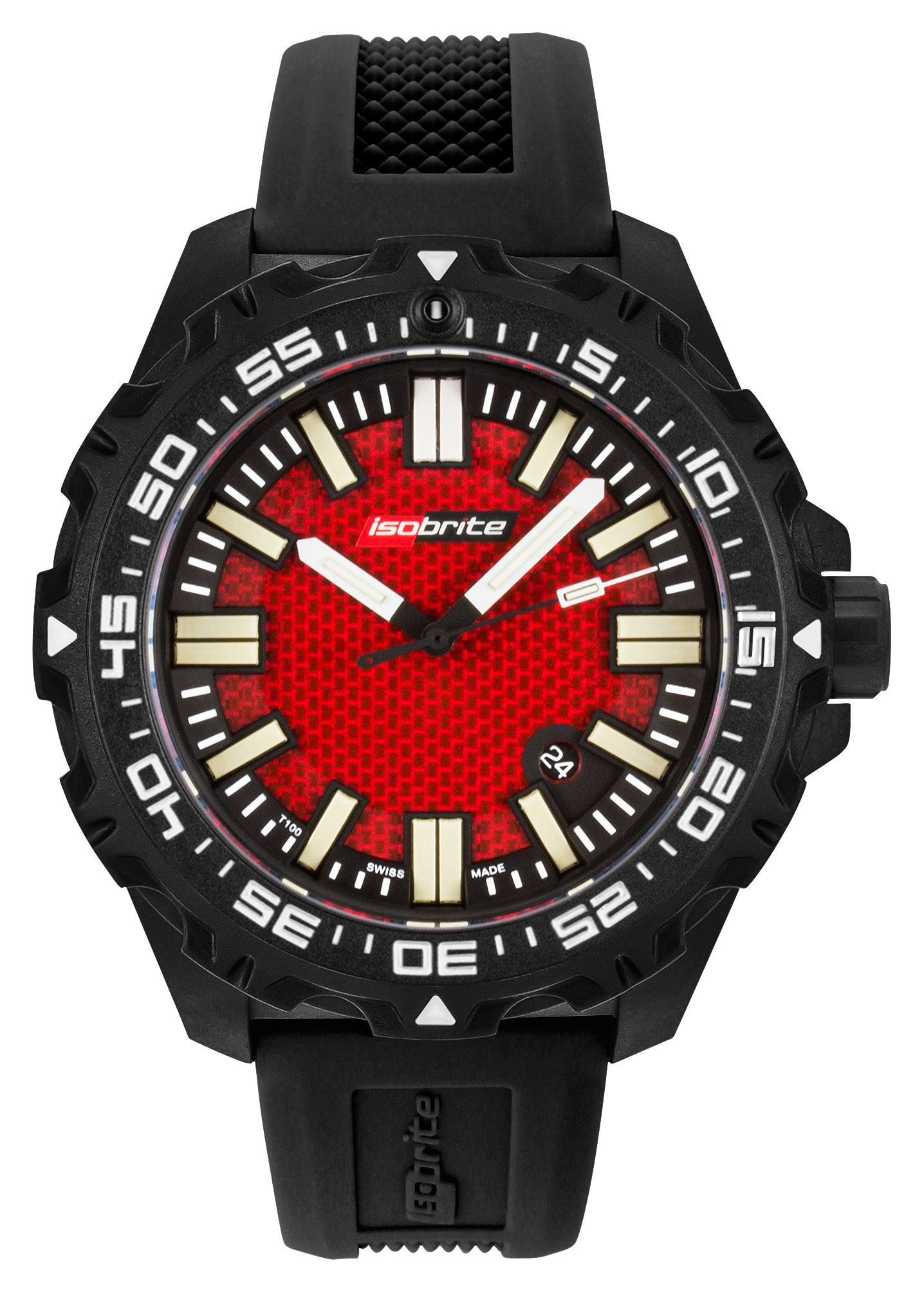 Isobrite Afterburner Series ISO3003 T100 Tritium Watch - Black/Red