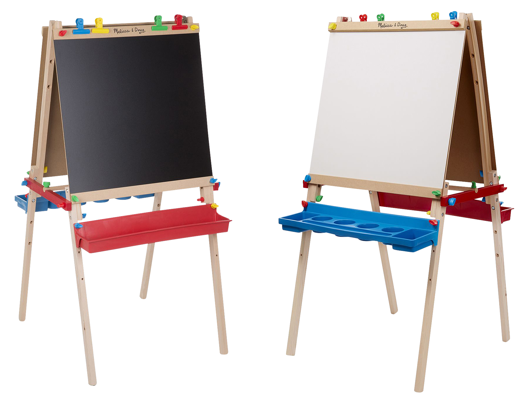 Image of Melissa &Doug Deluxe Wooden Standing Art Easel for Kids