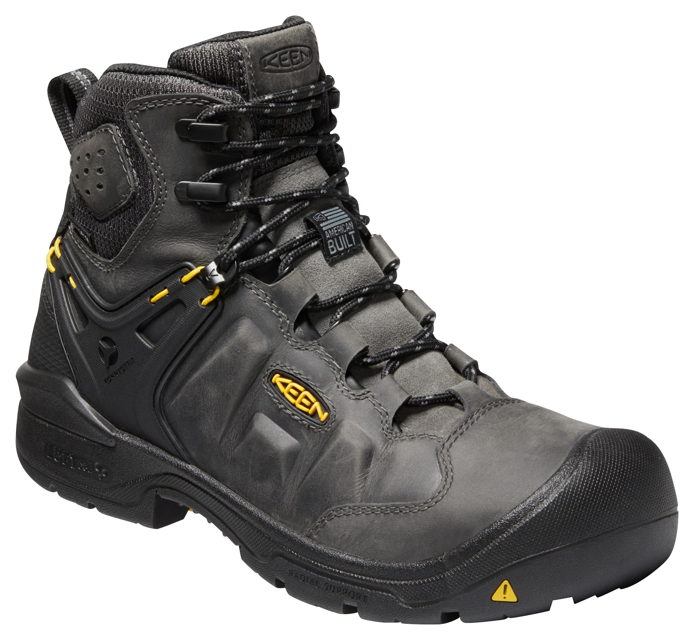 Image of KEEN Utility Dover Waterproof Carbon Toe Work Boots - Magnet/Black - 8M