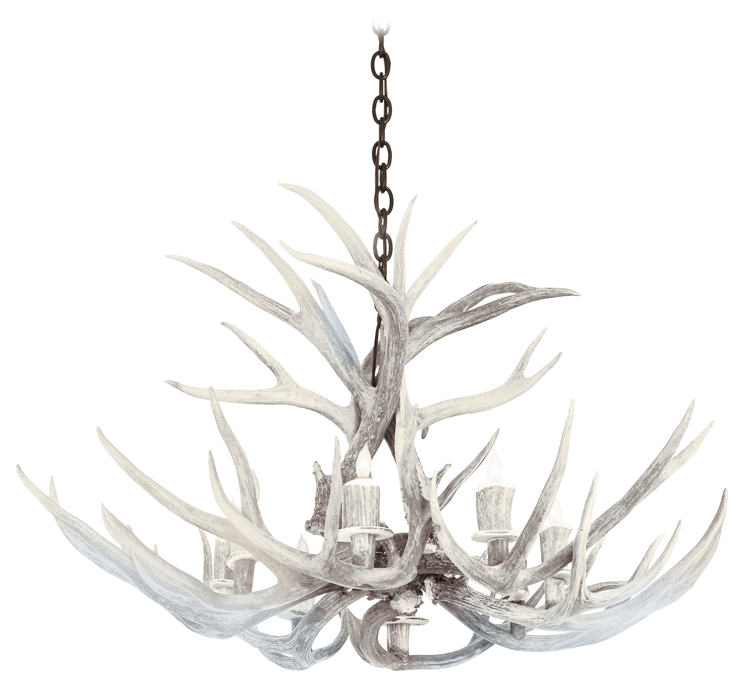 Antlerworx 8-Light Mule Deer Chandelier - Sunbleached