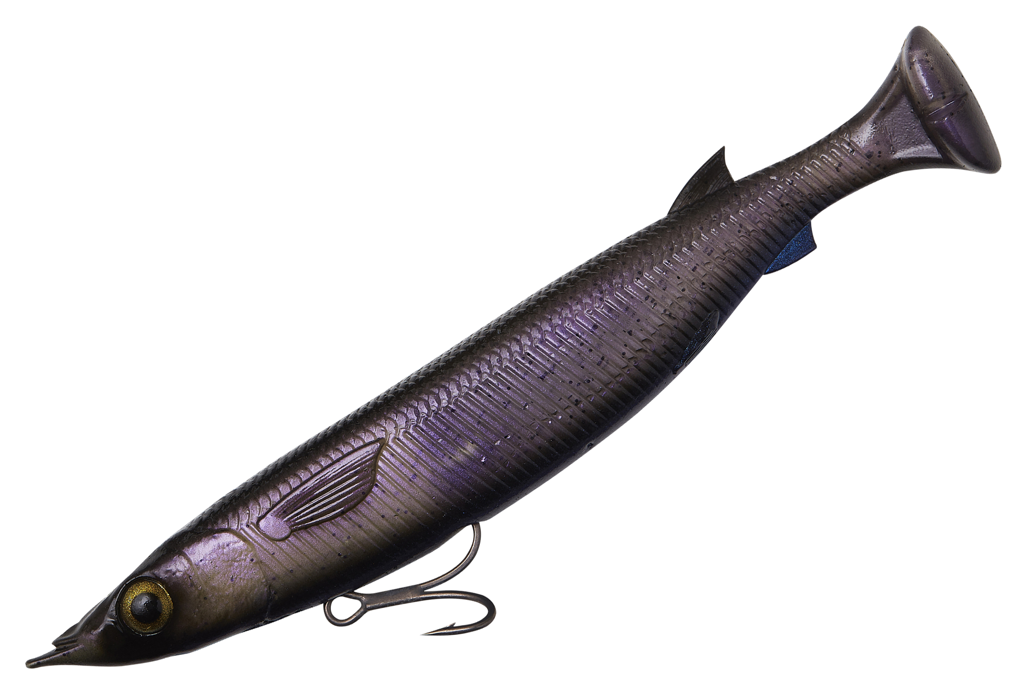 Image of Savage Gear Pulse Tail Ballyhoo Line Thru Swimbait - 3/4 oz. - Purple Black