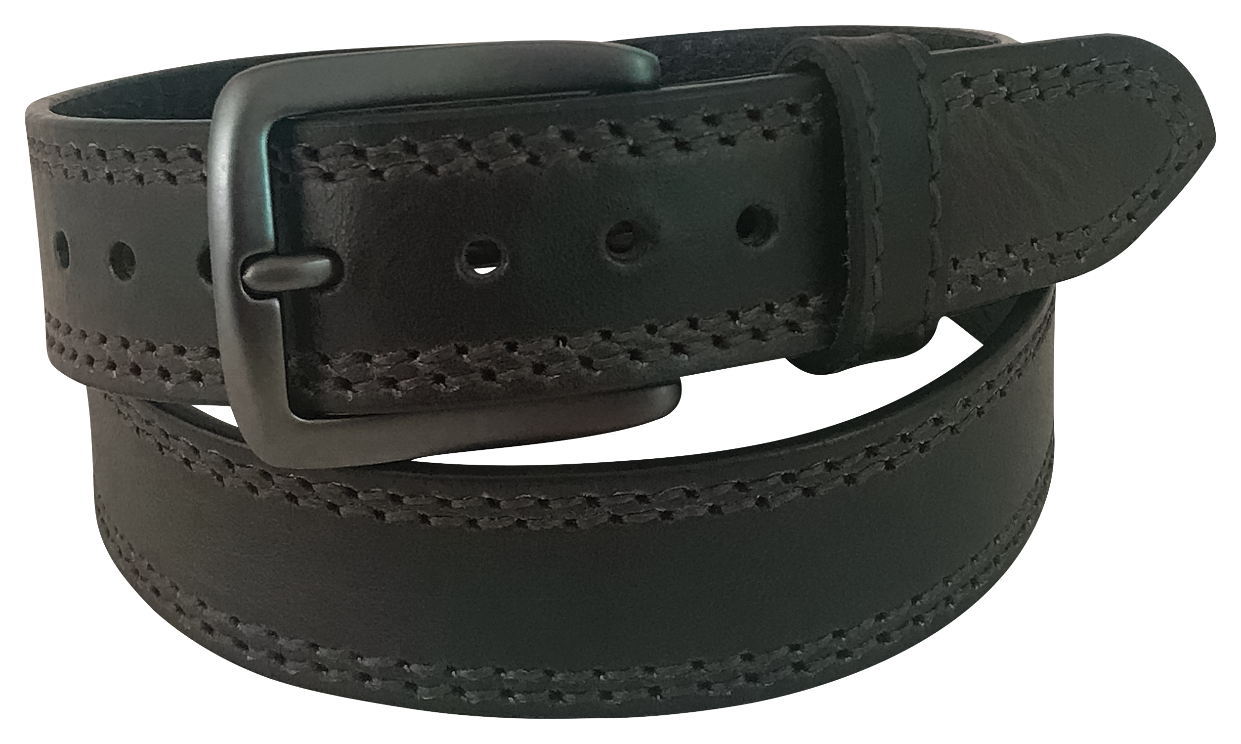 Danbury 38mm Distressed Buffalo Leather Belt for Men - Olive - 44