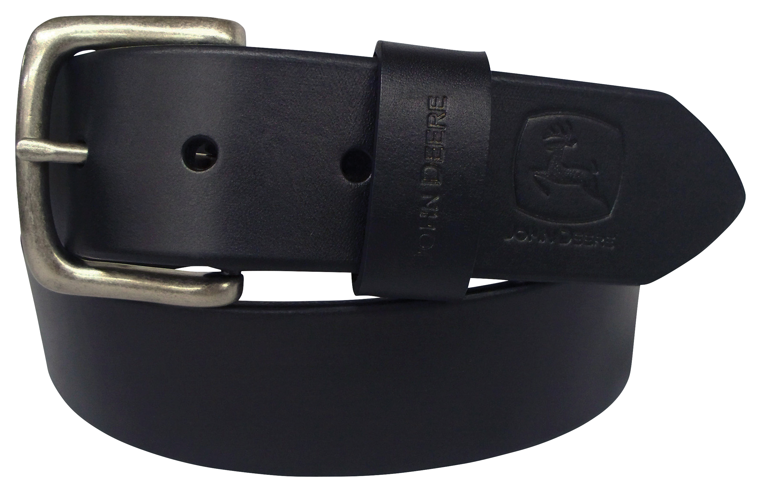 John Deere 38mm Bridle Genuine Leather Belt for Men - Black - 40