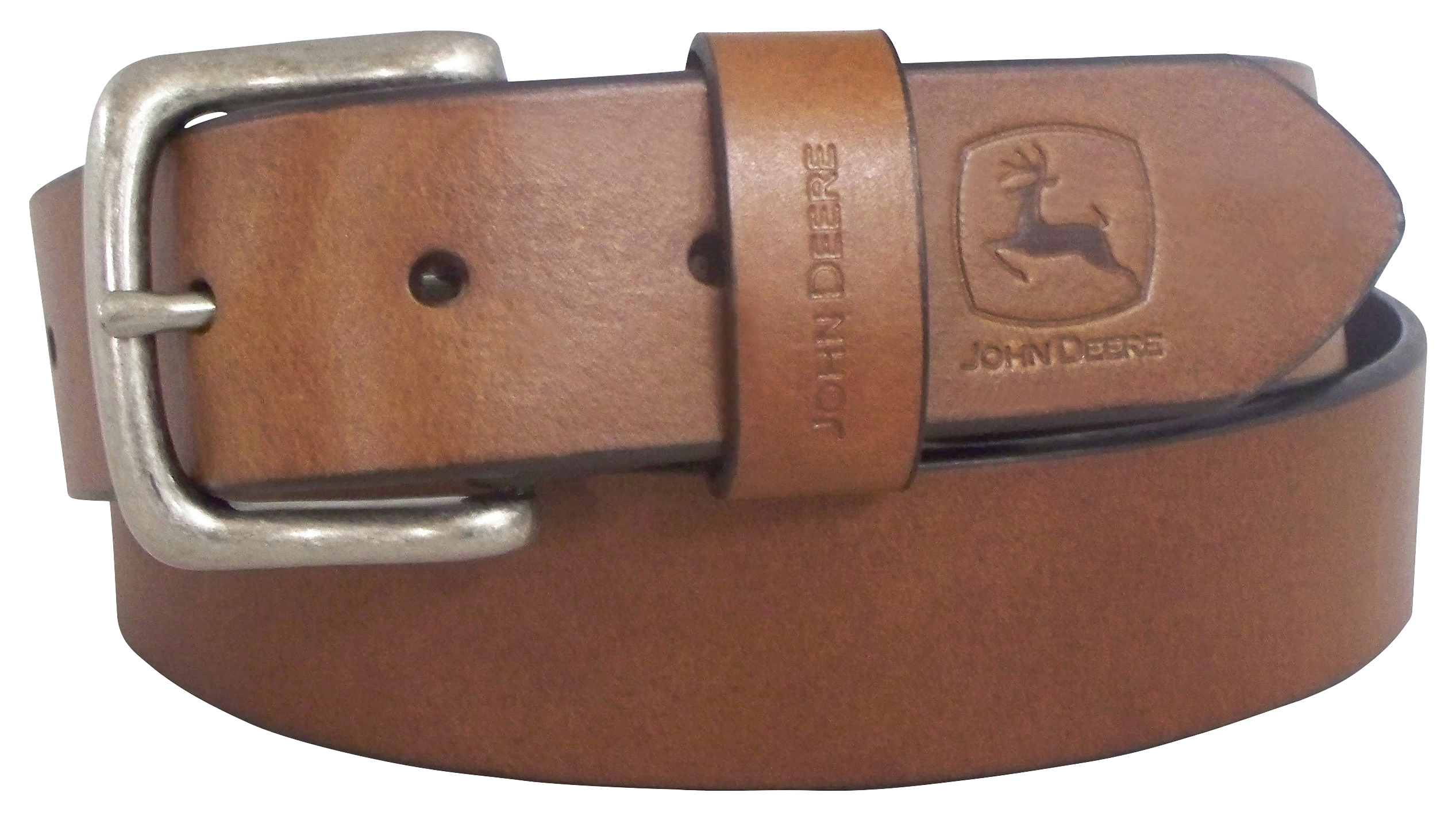 John Deere 38mm Bridle Genuine Leather Belt for Men - Brown - 32