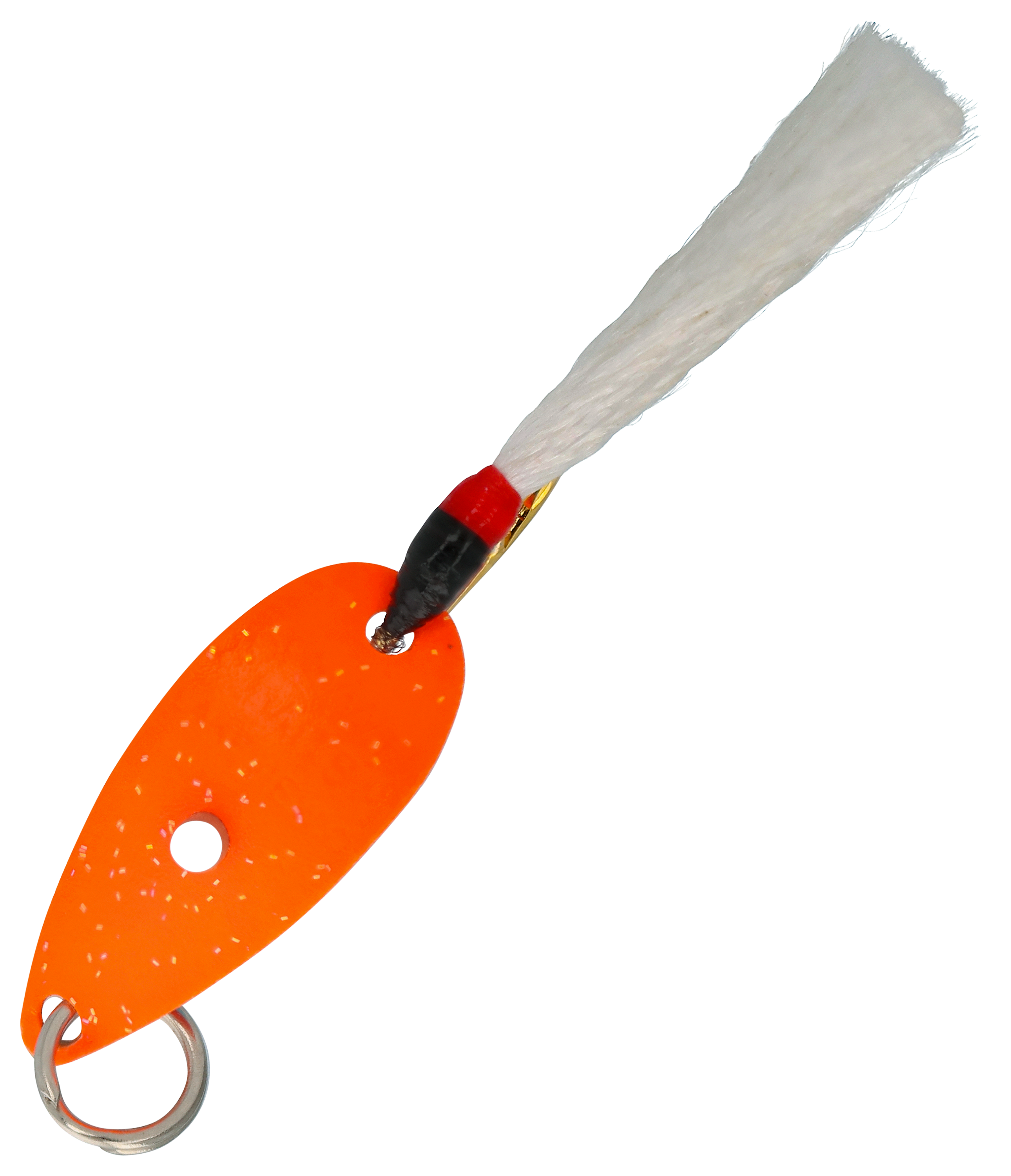Hofmanns Lures Frizzs Flyrod Spoon - 3/32 oz. - Fluorescent Orange/White