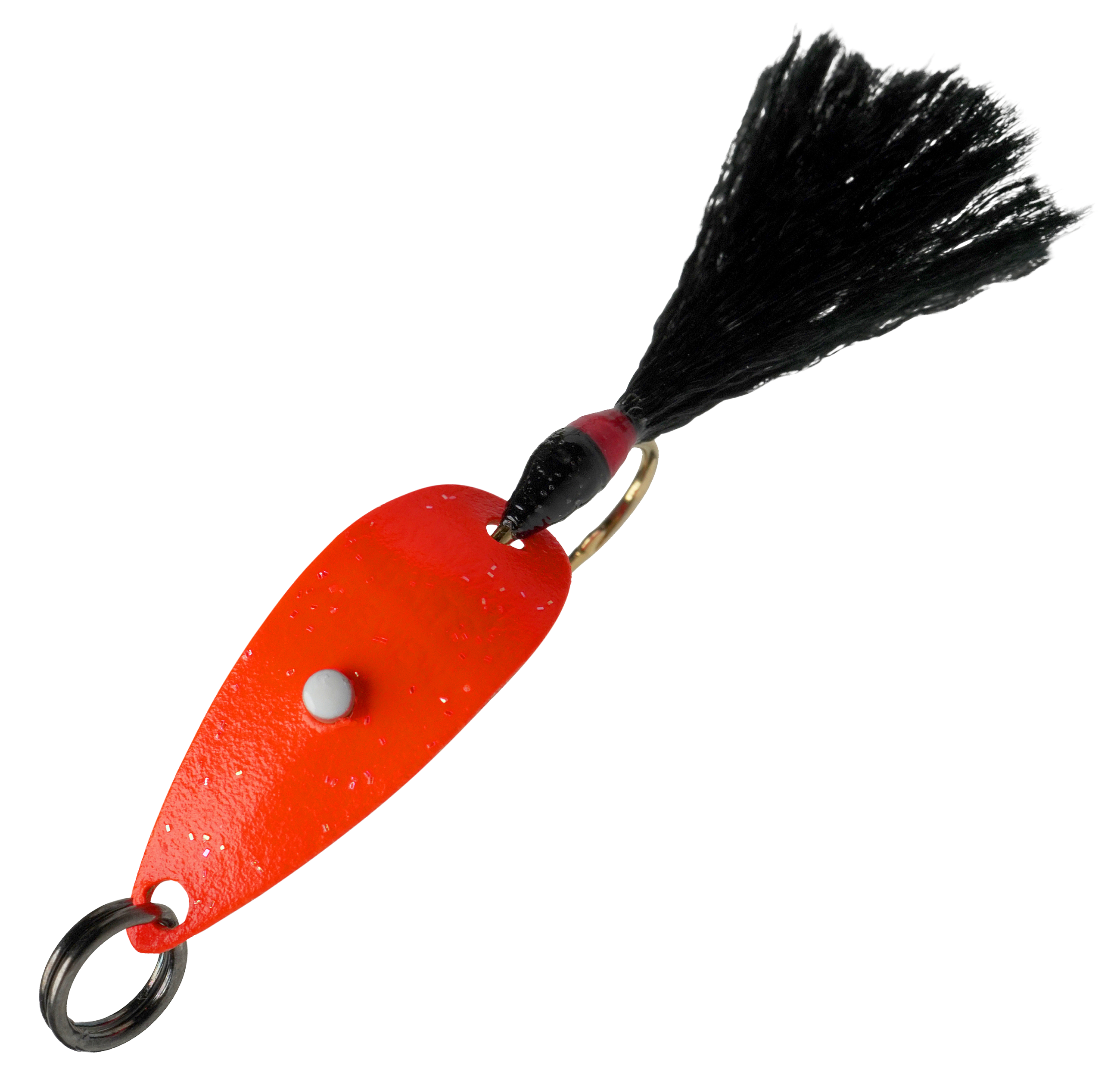 Hofmanns Lures Frizzs Flyrod Spoon - 3/32 oz. - Fluorescent Orange/Black