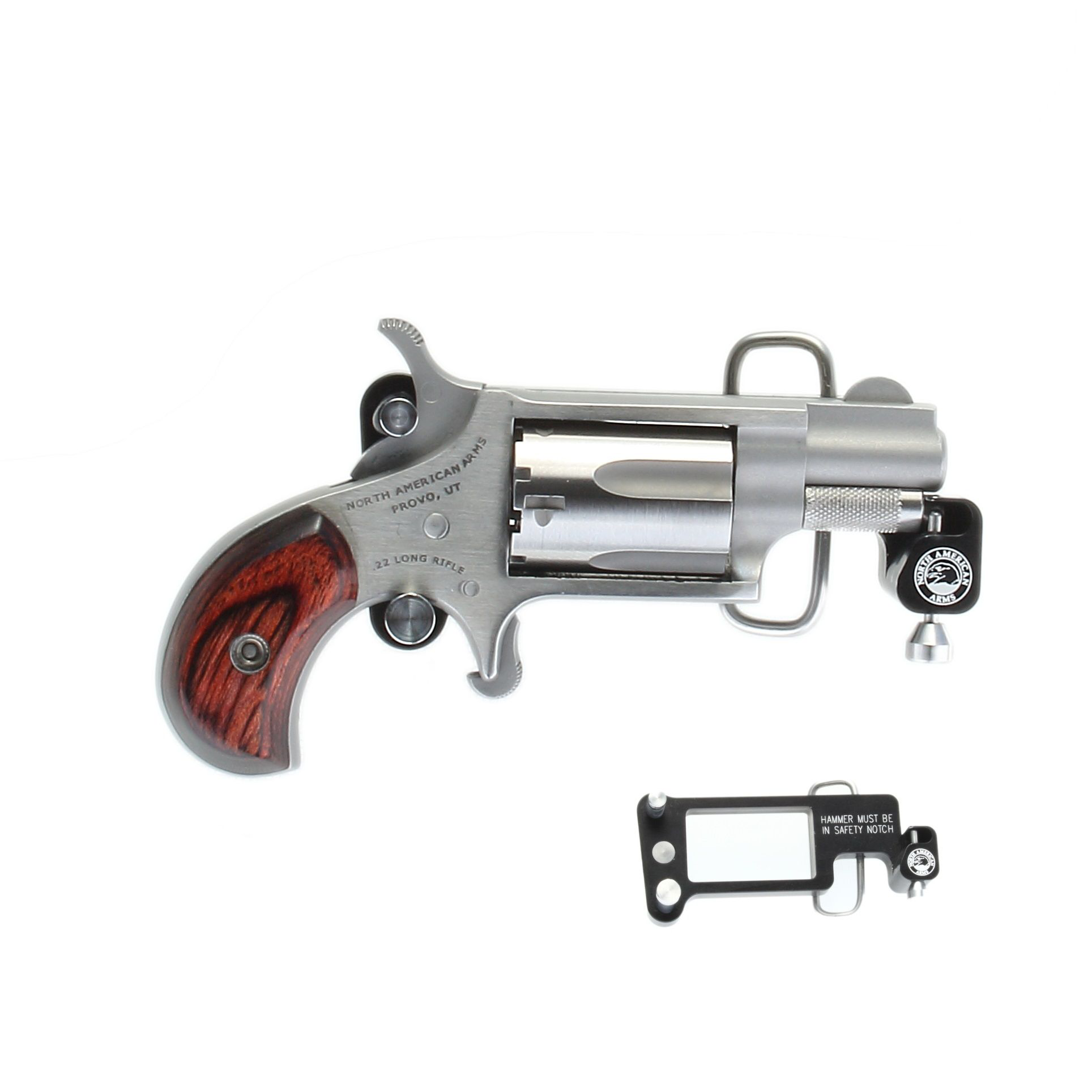 Image of North American Arms Single-Action Mini-Revolver with Skeleton Belt Buckle