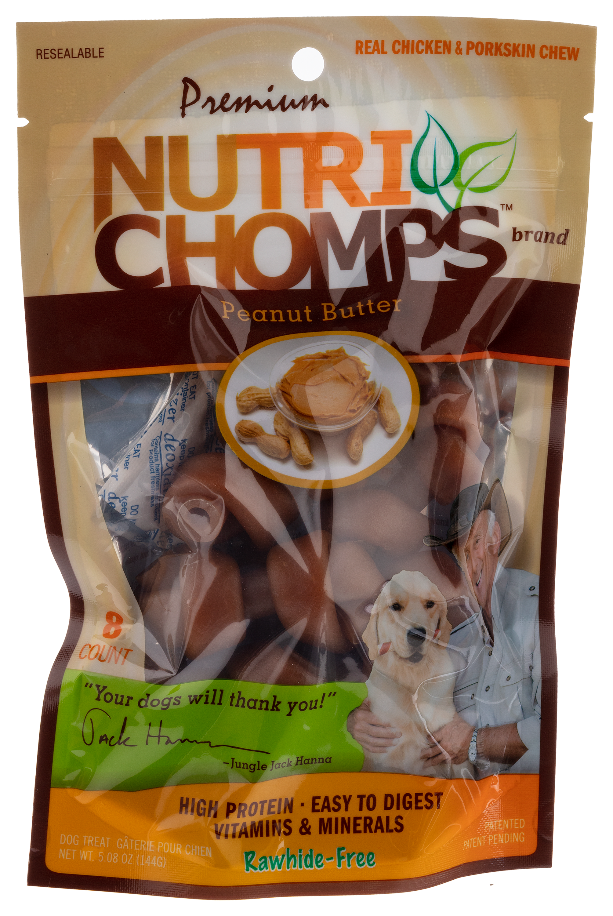 Scott Pet Products Nutri Chomps Peanut Butter Mini Knot Dog Treats