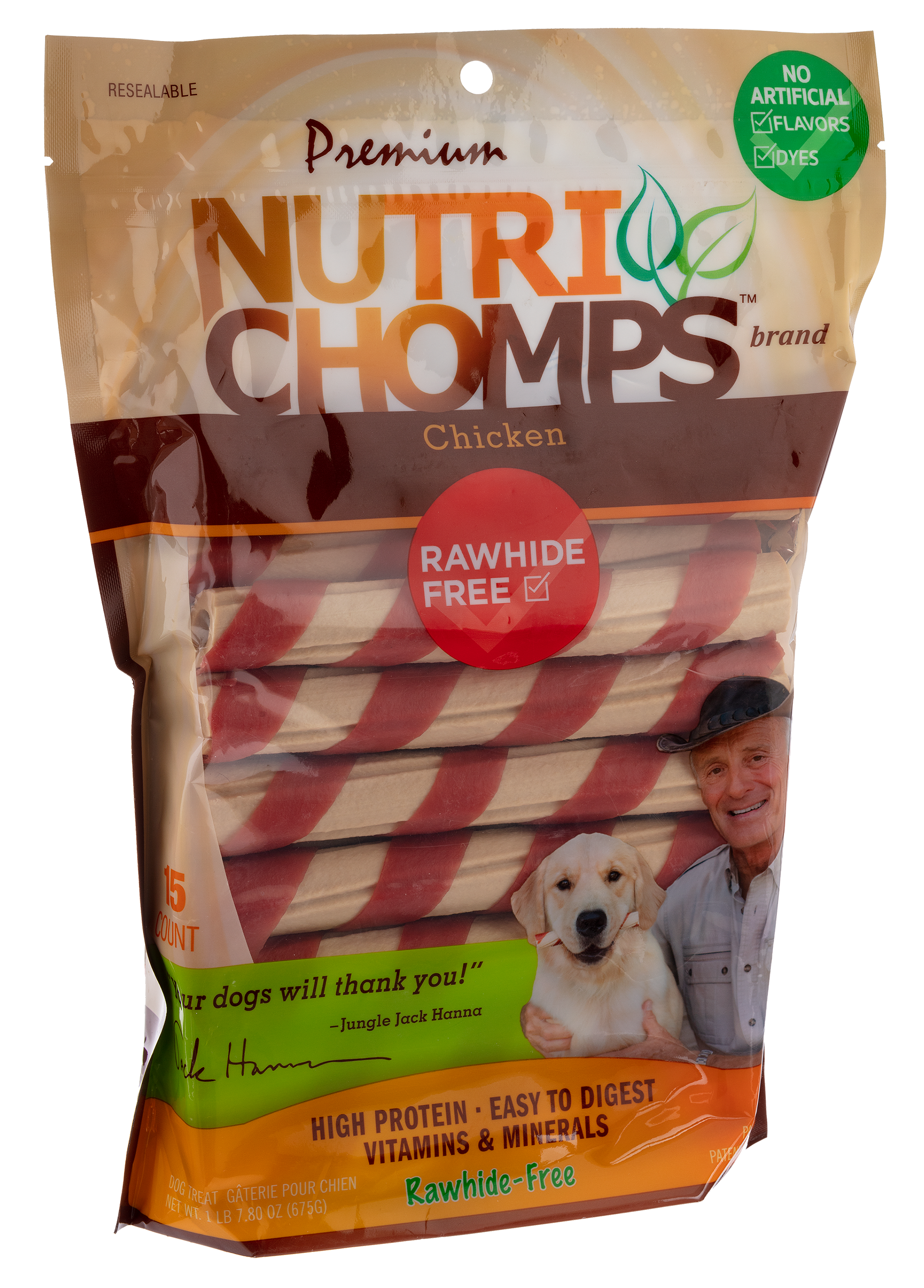 Nutri Chomps Chicken Twist with Wrap Dog Treats