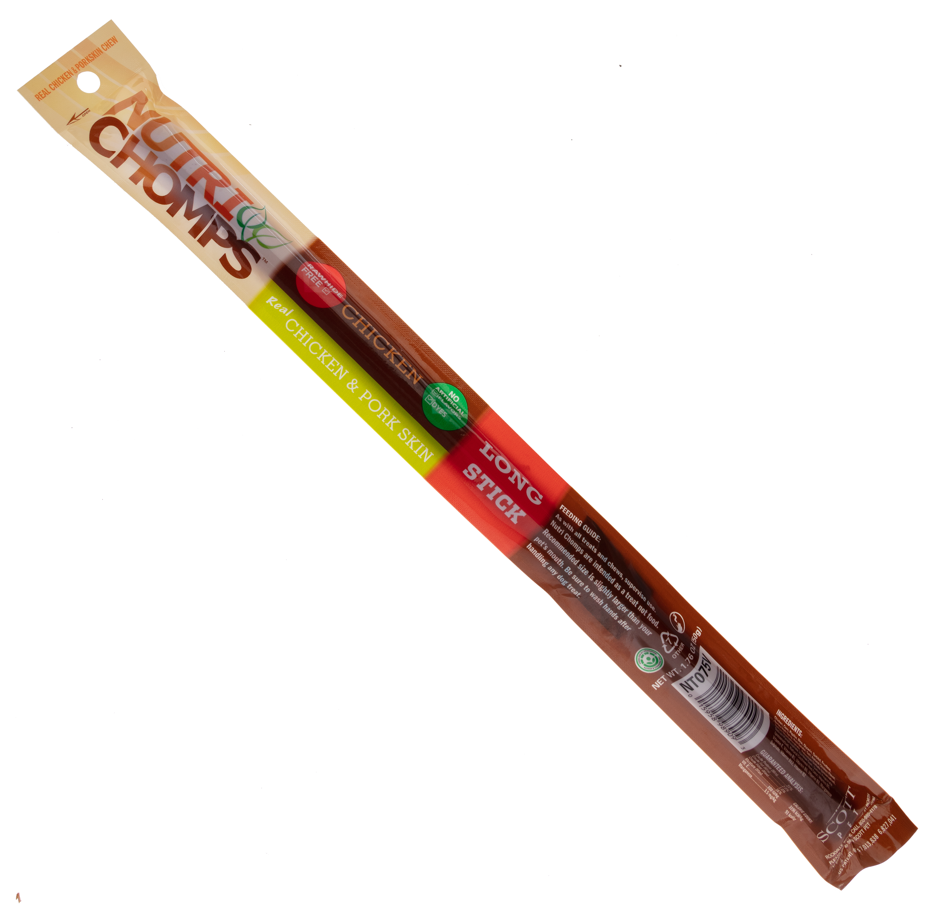 Scott Pet Products Nutri Chomps 15 Chicken Wrapped Long Stick Dog Chews