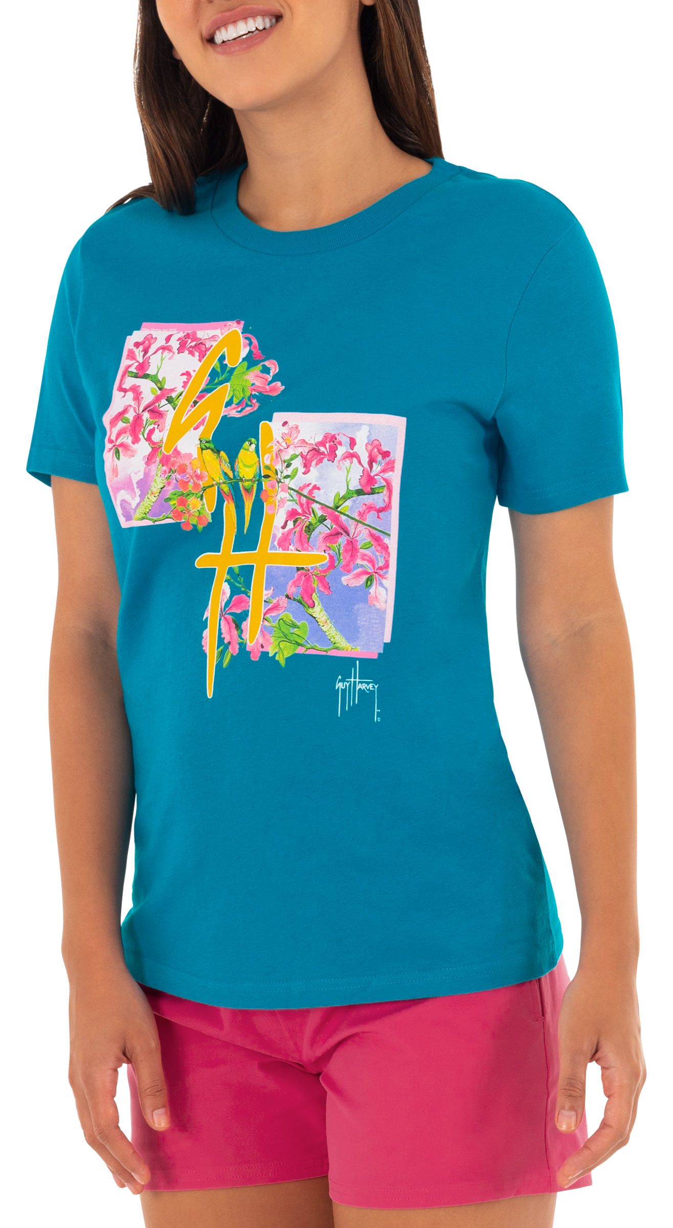 Guy Harvey Paradise Bird Short-Sleeve T-Shirt for Ladies - S