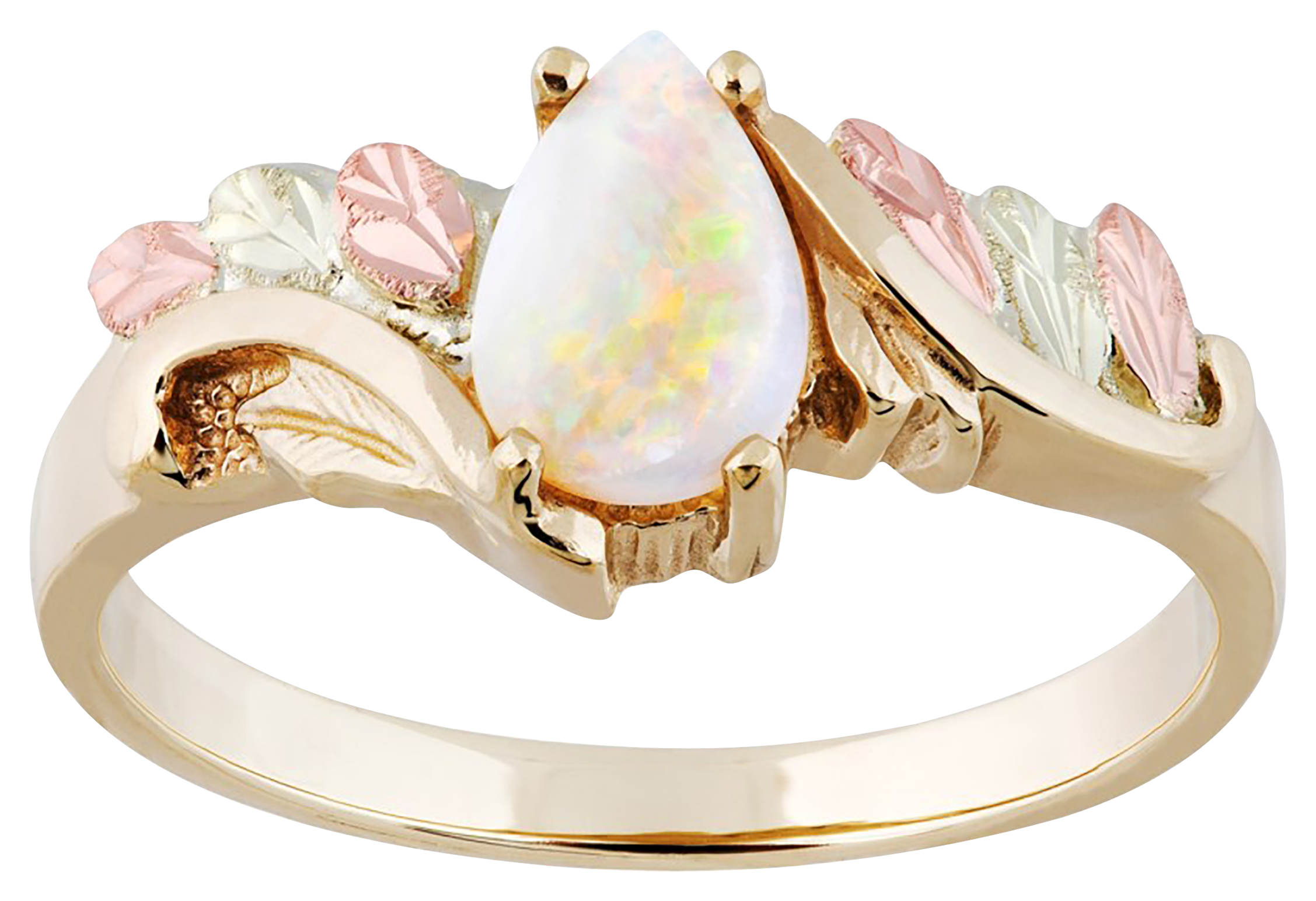 Black Hills Gold Tear Drop Oval Ring for Ladies - 6