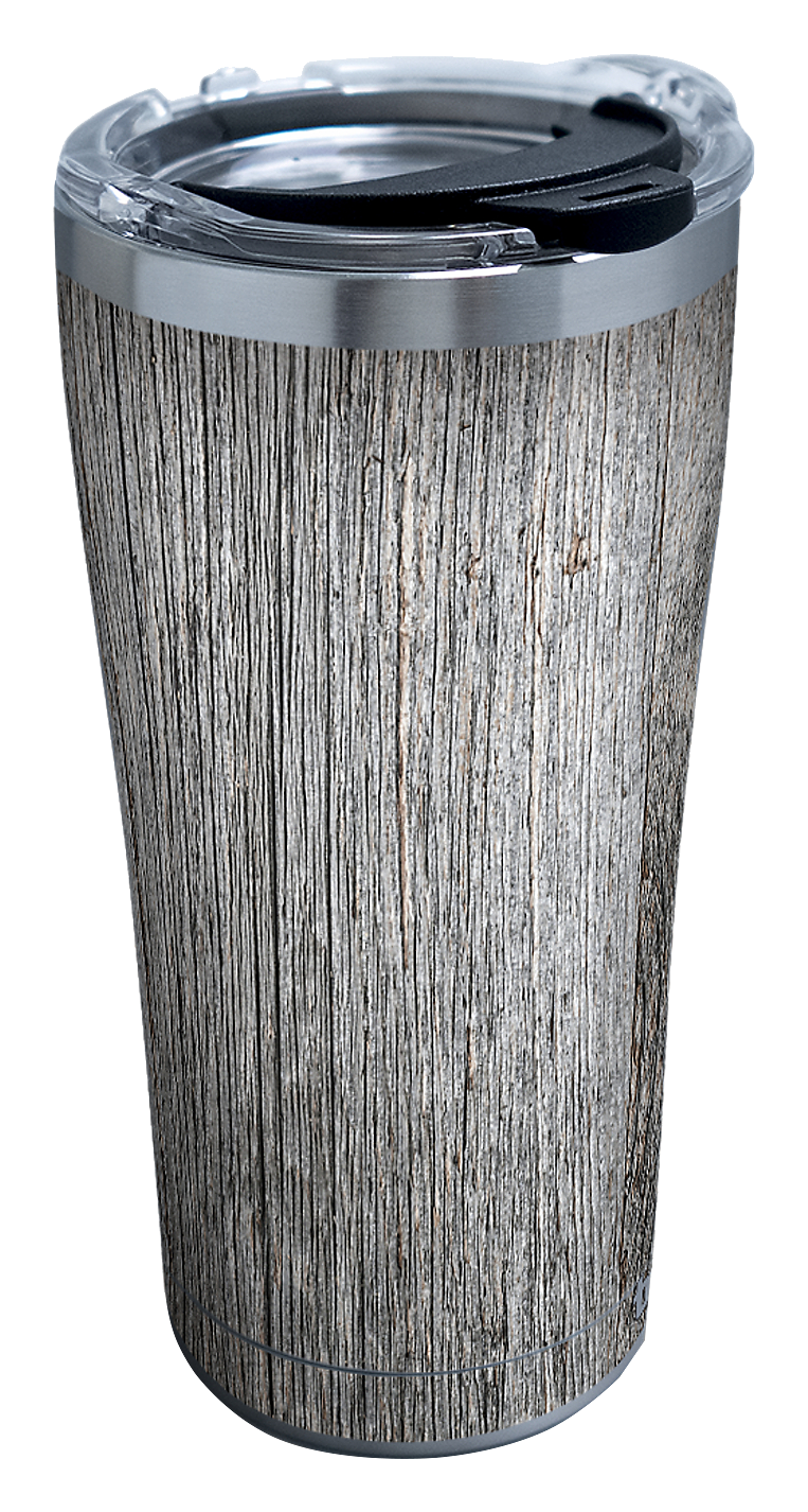 Tervis Gray Wood Grain Stainless Steel Tumbler with Slider Lid