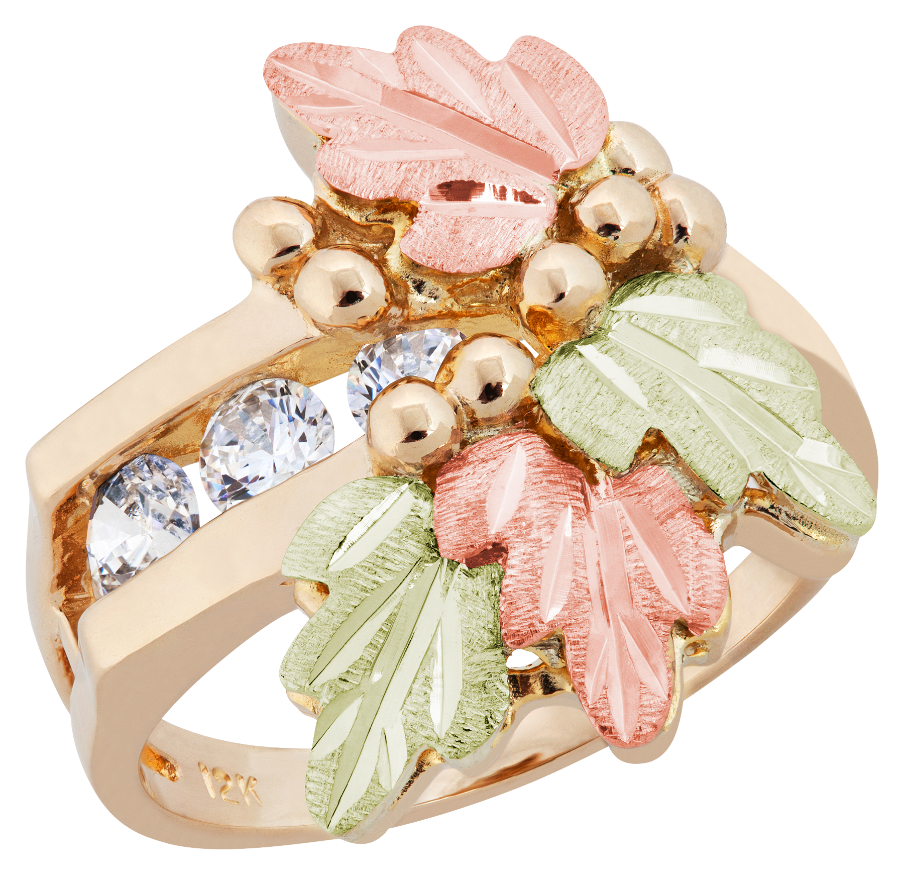 Landstroms Black Hills Gold Diamond Ring with Leaves for Ladies - 6