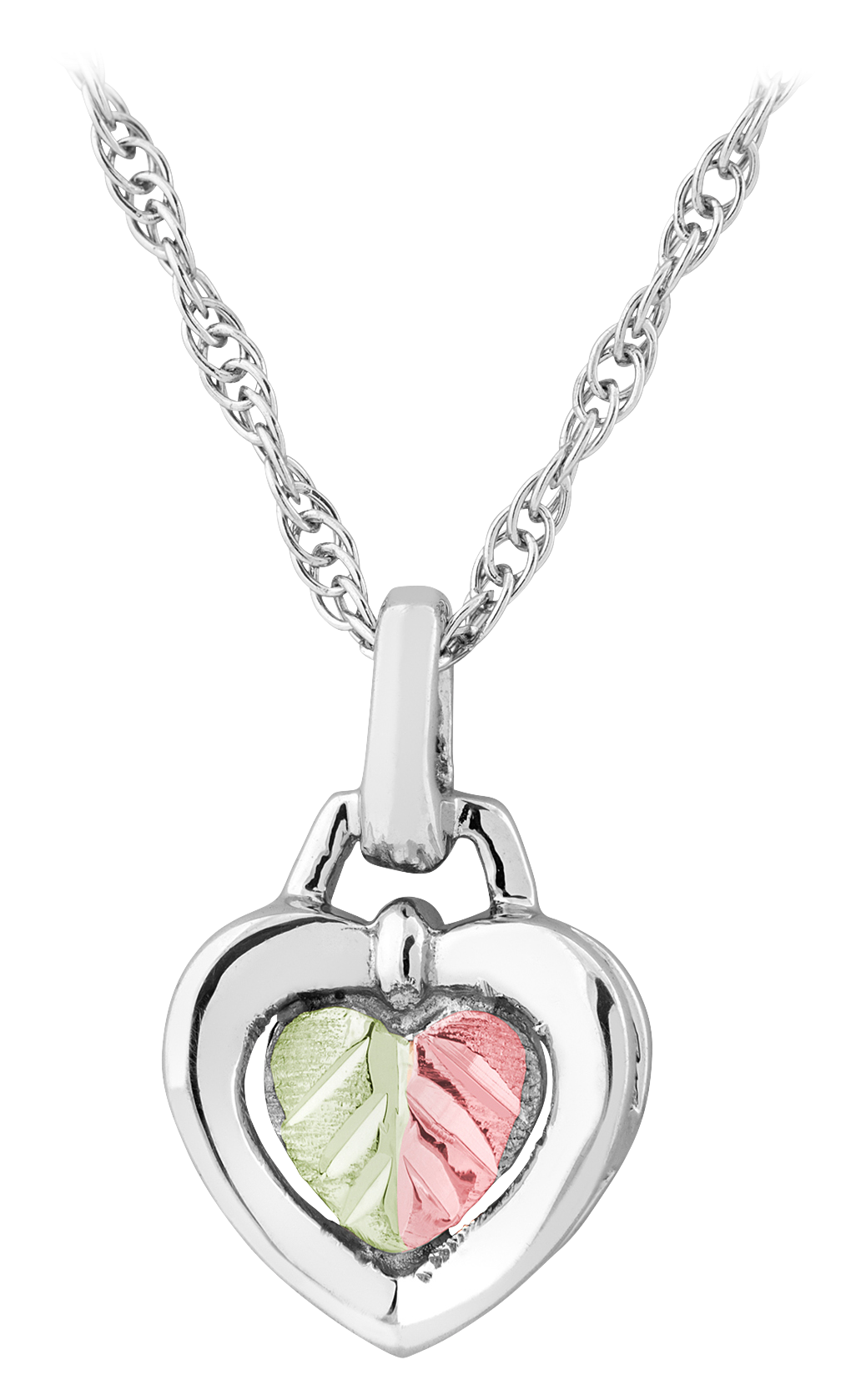 Landstroms Sterling Silver Black Hills Gold Heart Necklace