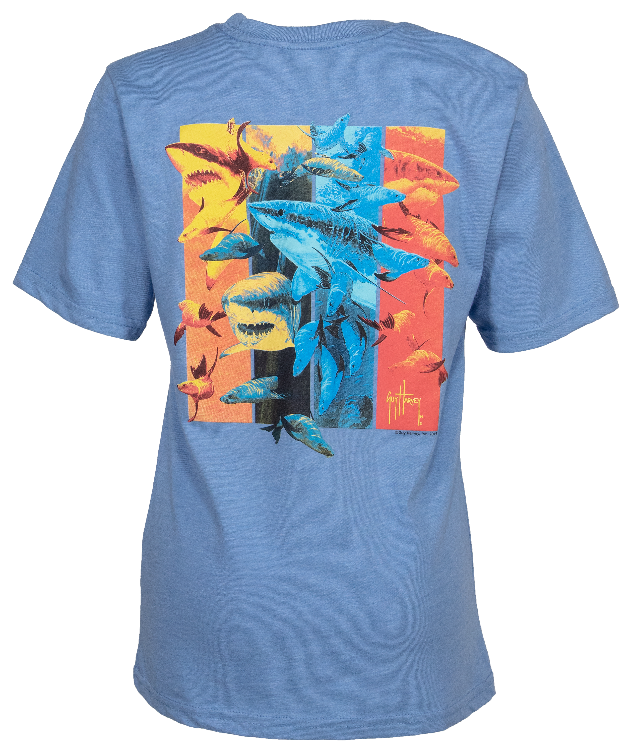 Guy Harvey Seal Island Short-Sleeve T-Shirt for Boys - Coastal Blue - XL