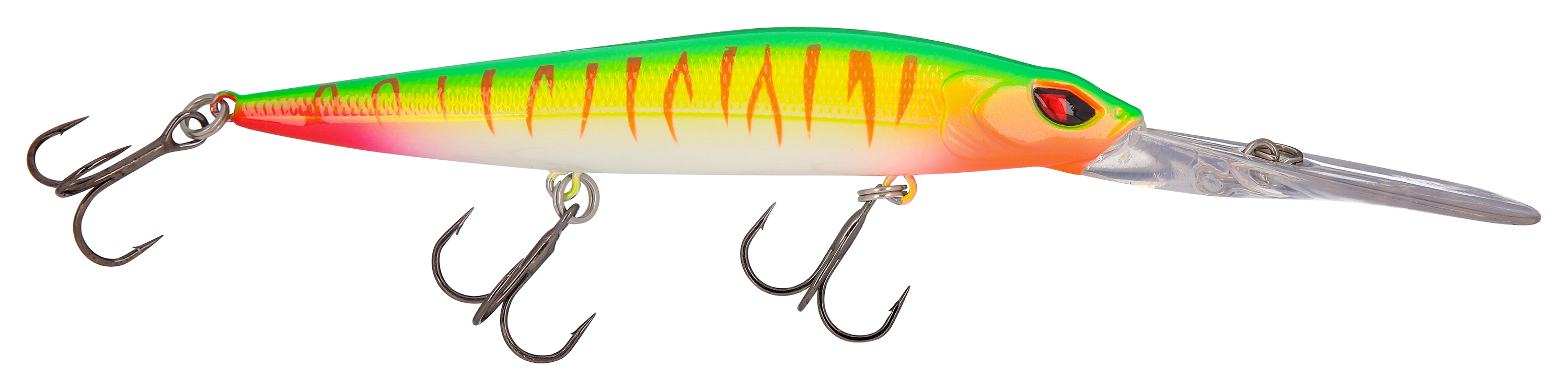 Image of Bass Pro Shops XPS Mean Eye Walleye Series Deep-Running Minnow - 4-1/2″ - Fire Perch