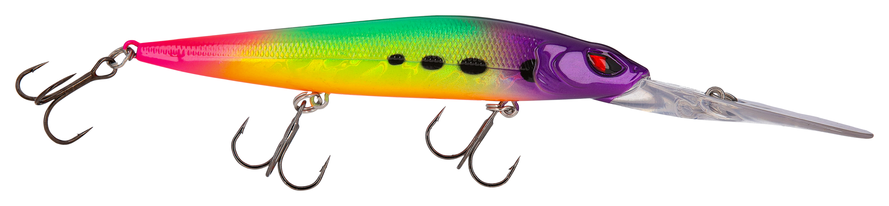 Image of Bass Pro Shops XPS Mean Eye Walleye Series Deep-Running Minnow - 4-1/2″ - Party Time