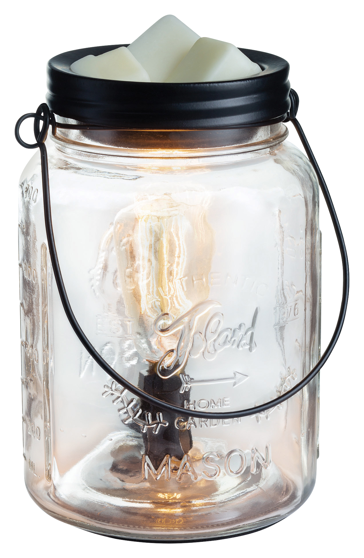 Candle Warmers Etc. Mason Jar Vintage Bulb Illumination Fragrance Warmer
