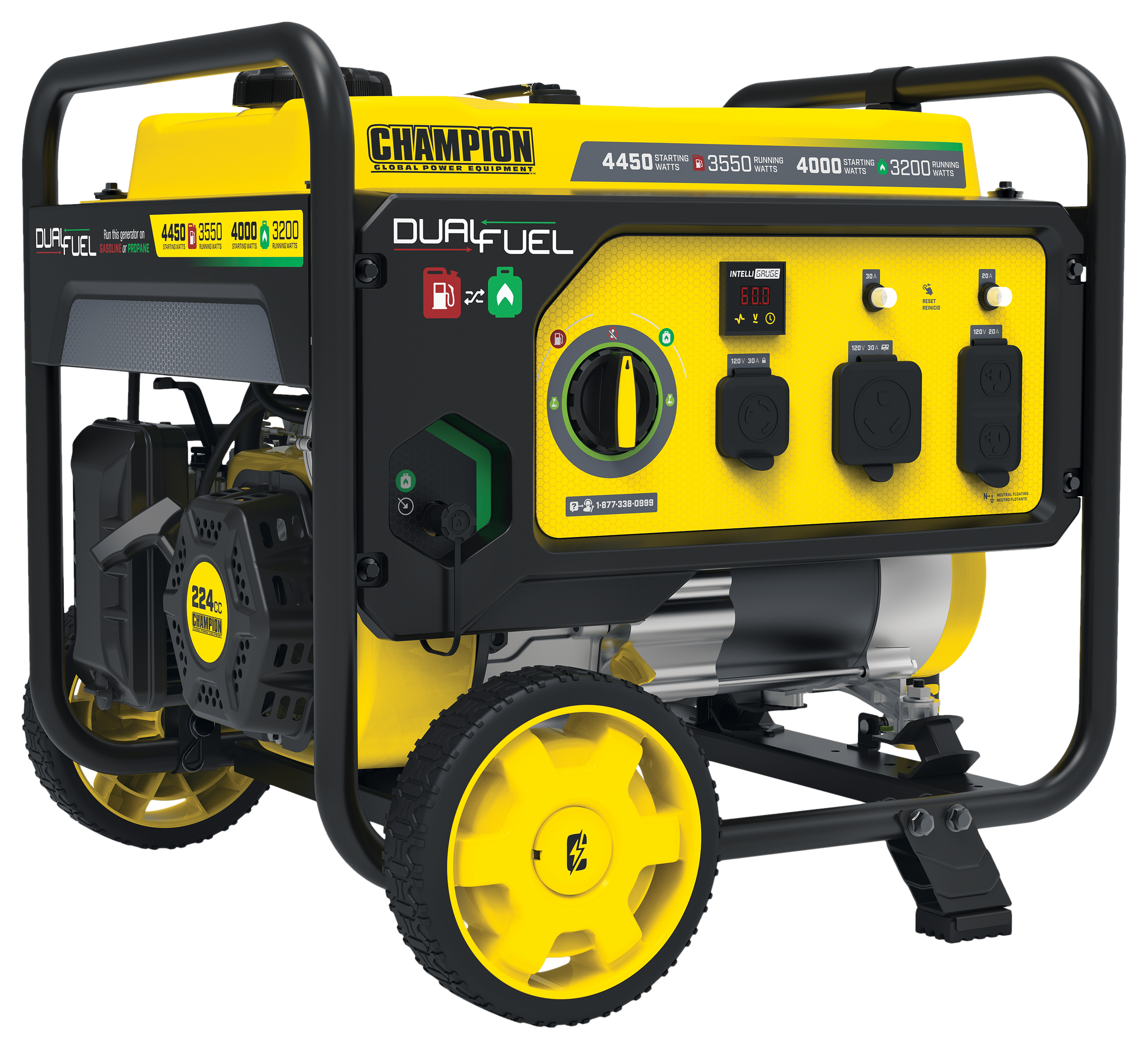 Champion 4,450W/3,550W RV-Ready Dual-Fuel Portable Generator