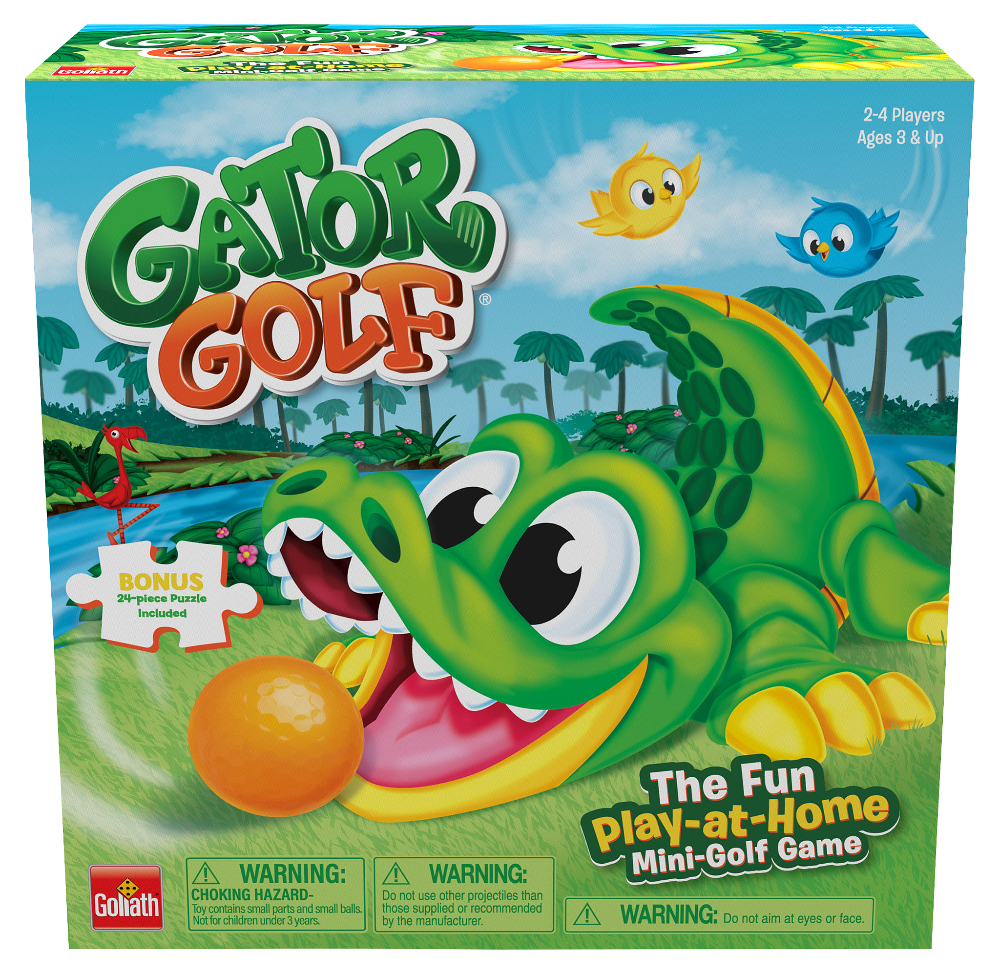 Goliath Games Gator Golf Game with 24-Piece Puzzle for Kids