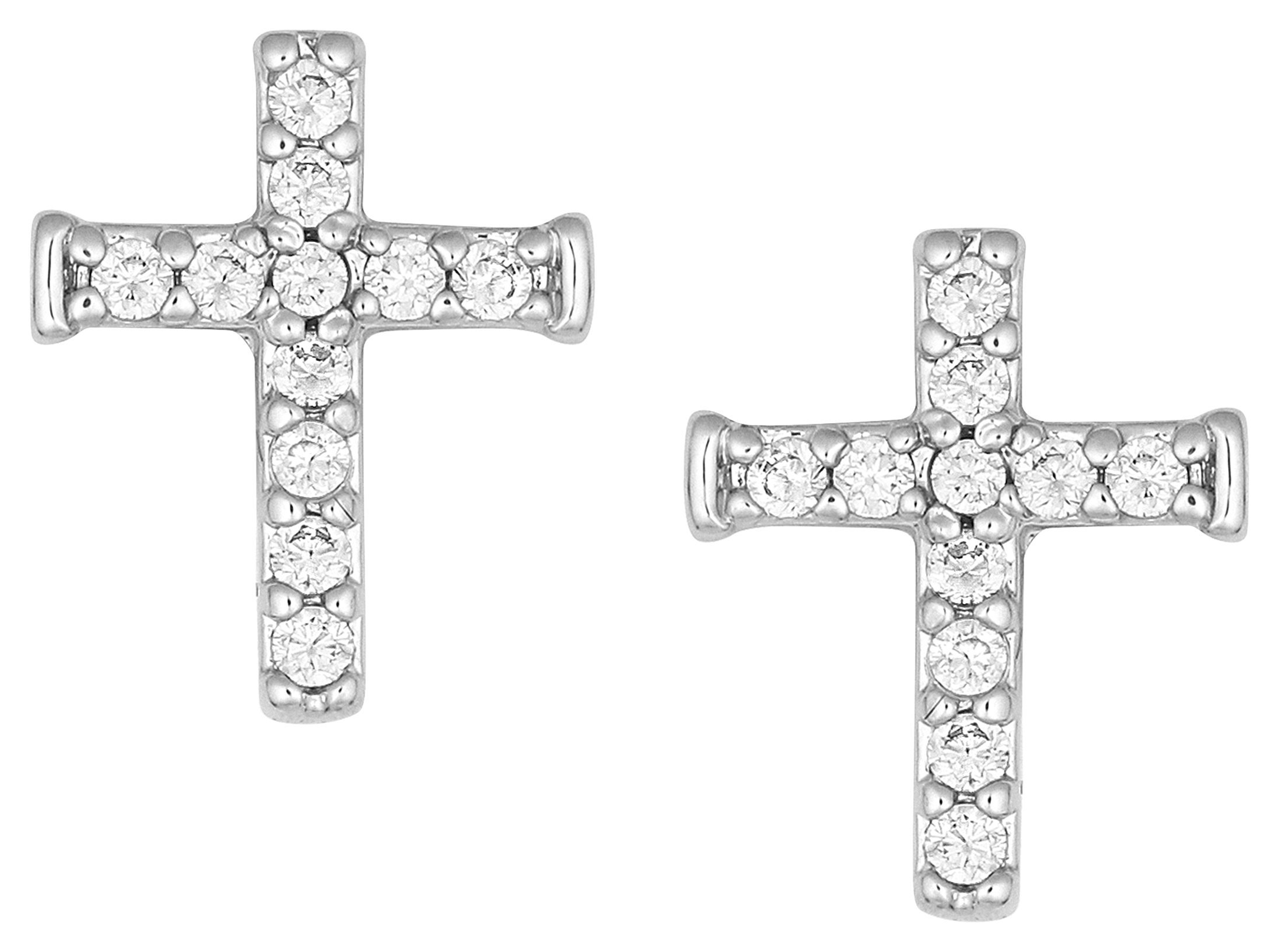 Montana Silversmiths Quiet Faith, Tiny Crystal Cross Earrings