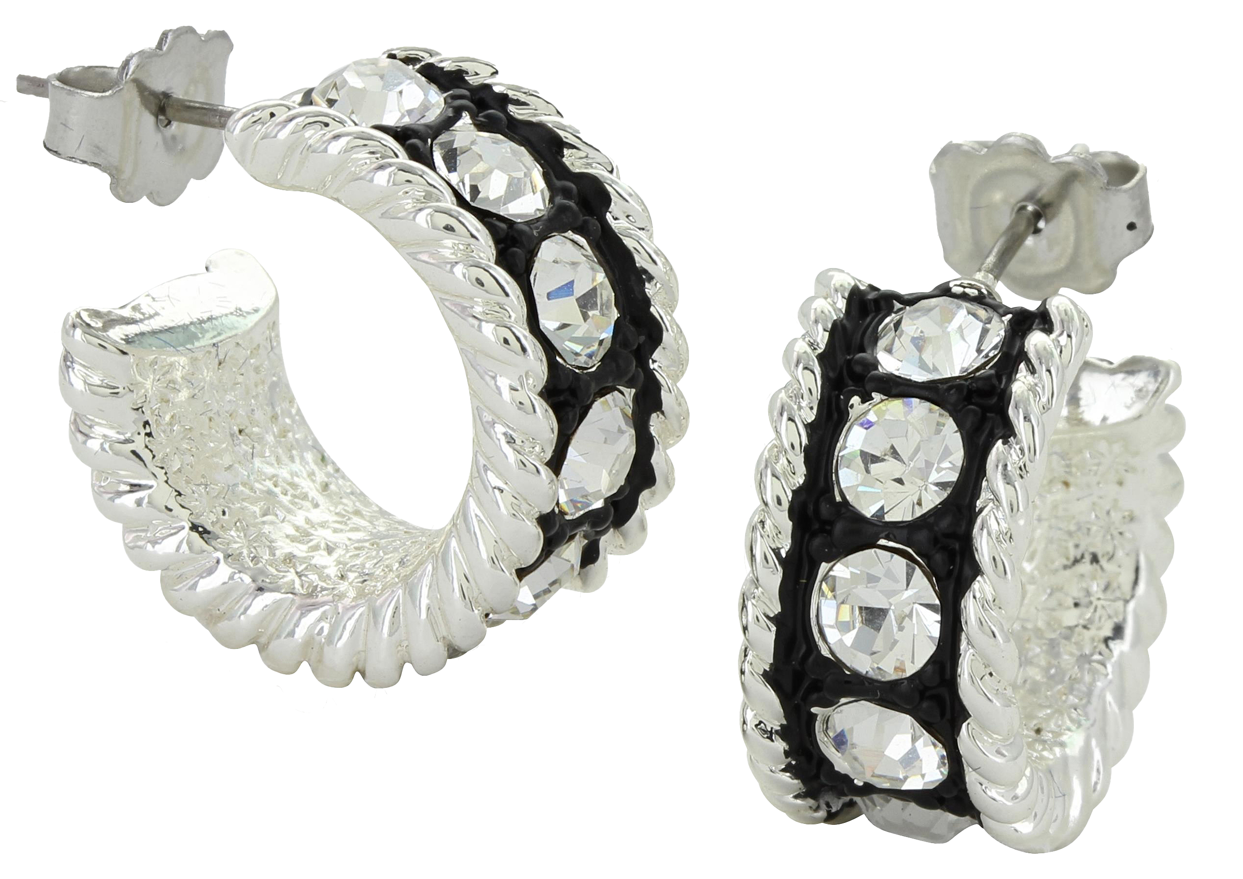 Montana Silversmiths Crystal Shine Small Hoop Earrings