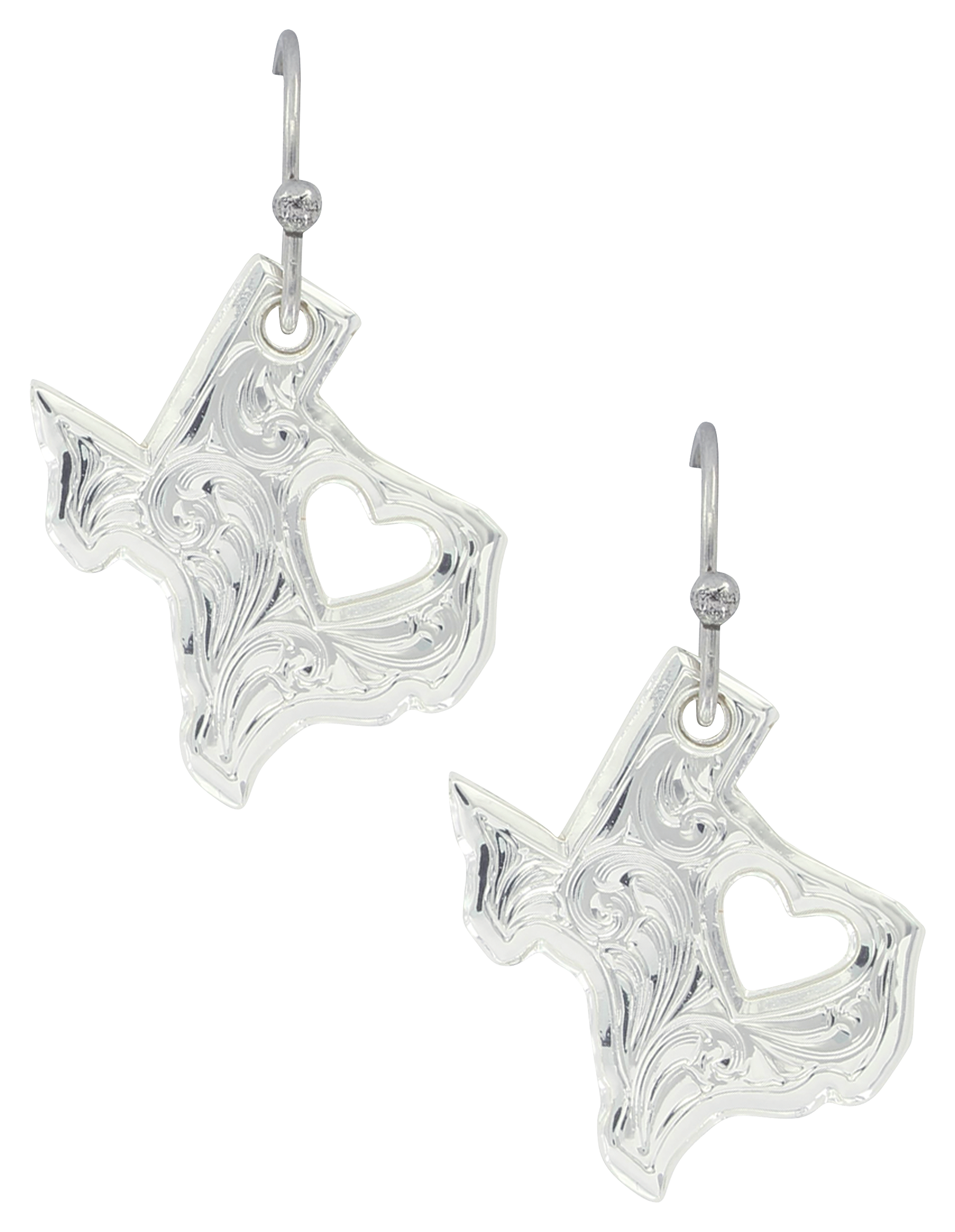 Montana Silversmiths I Heart Texas State Charm Earrings