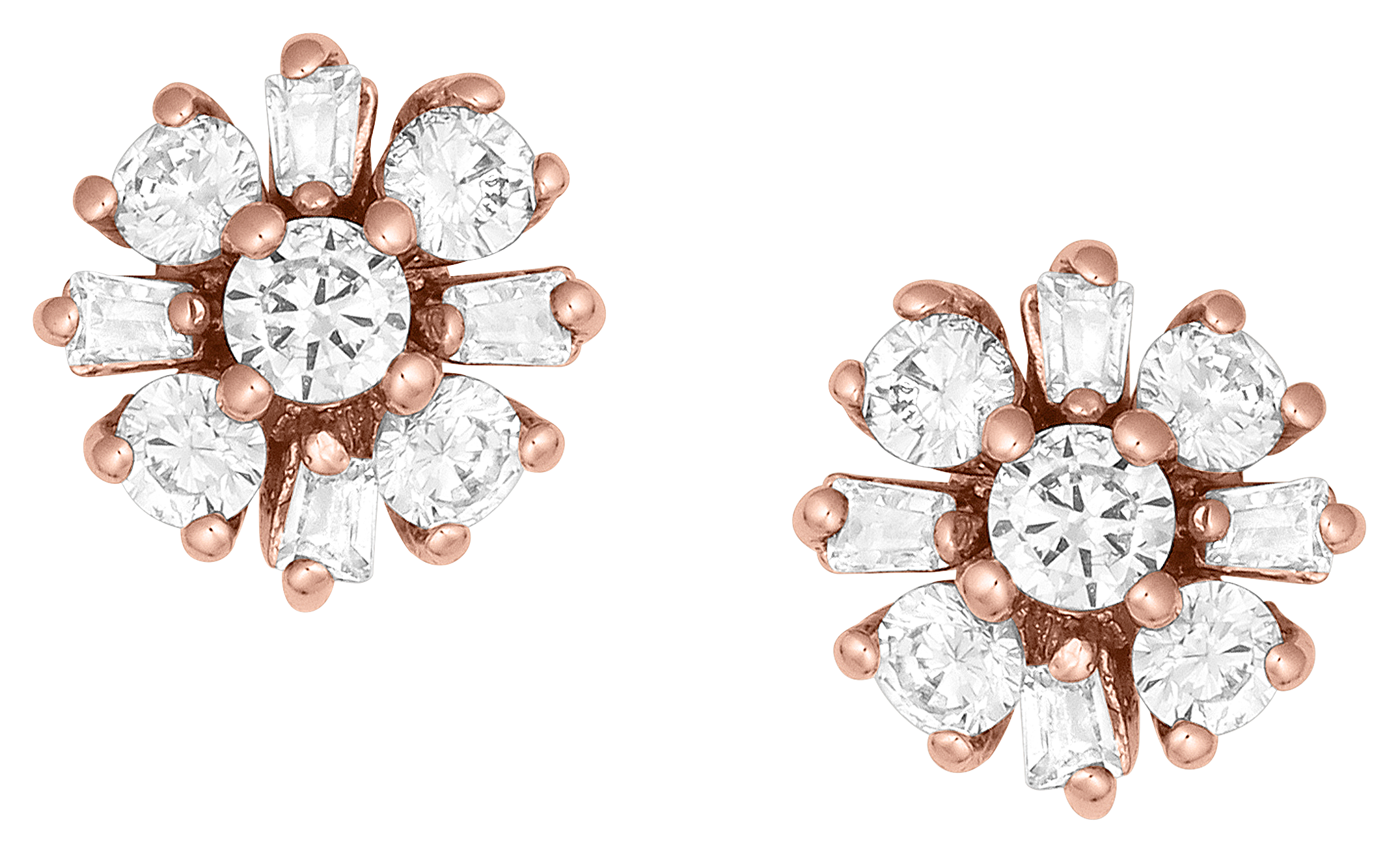 Montana Silversmiths Simply Brilliant Rose Flower Earrings