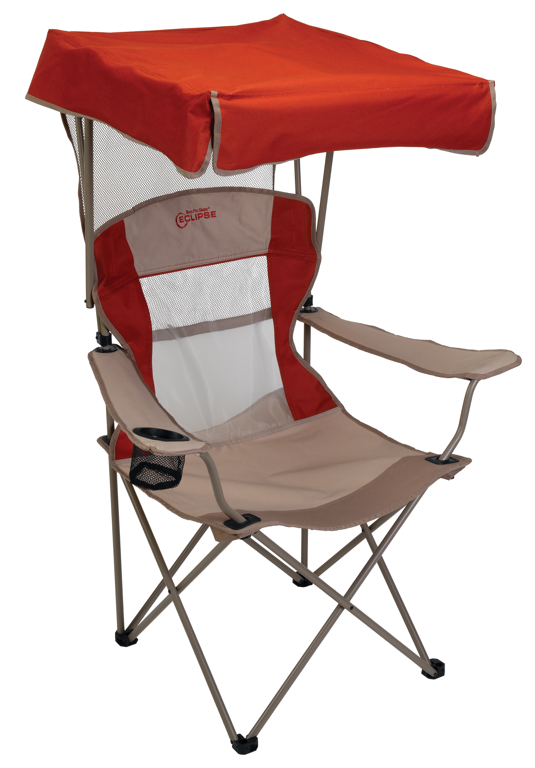 Bass Pro Shops Eclipse Mesh-Back Canopy Chair - Bossa Nova Red