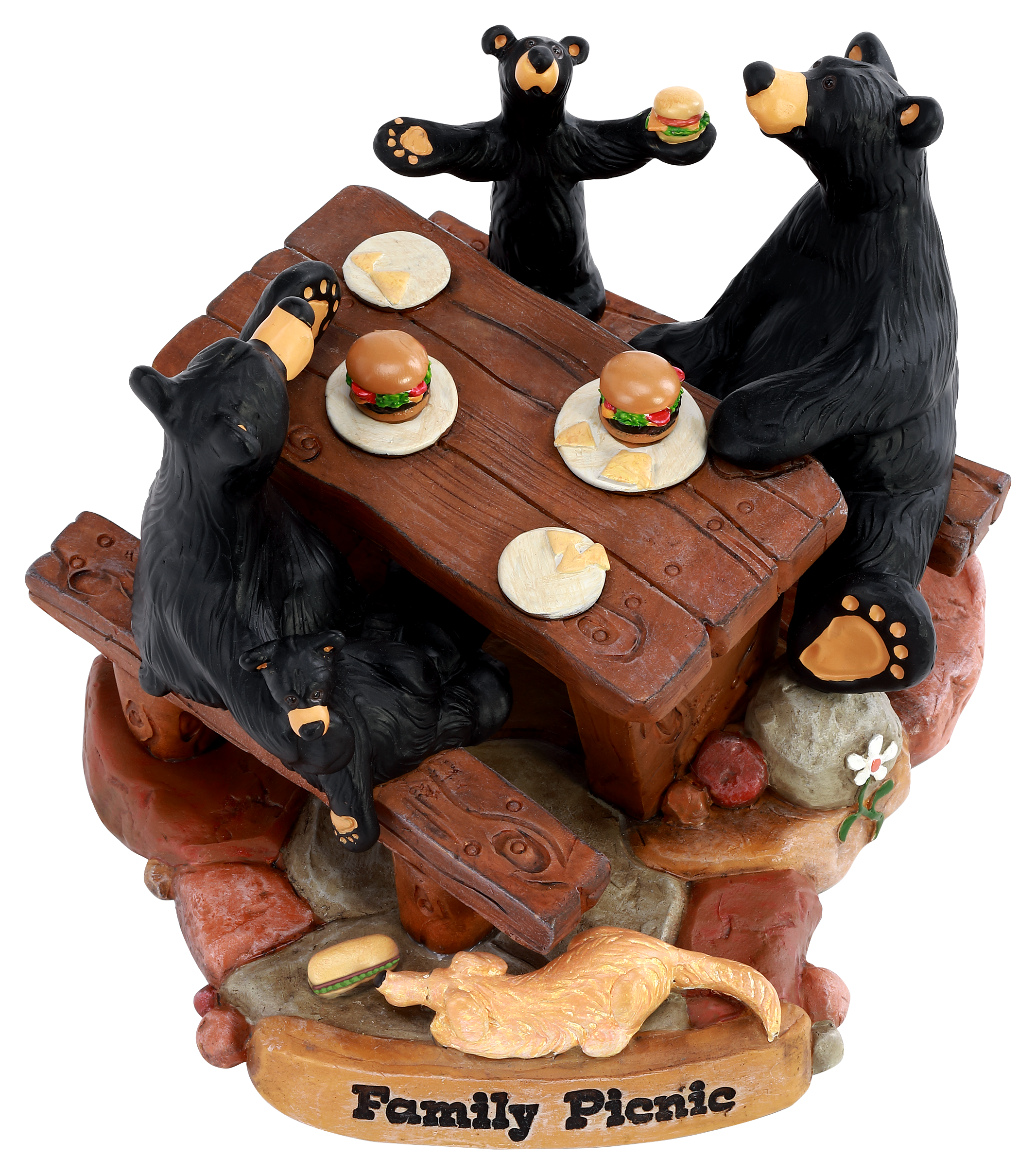 Demdaco Bear Family Picnic Figurine